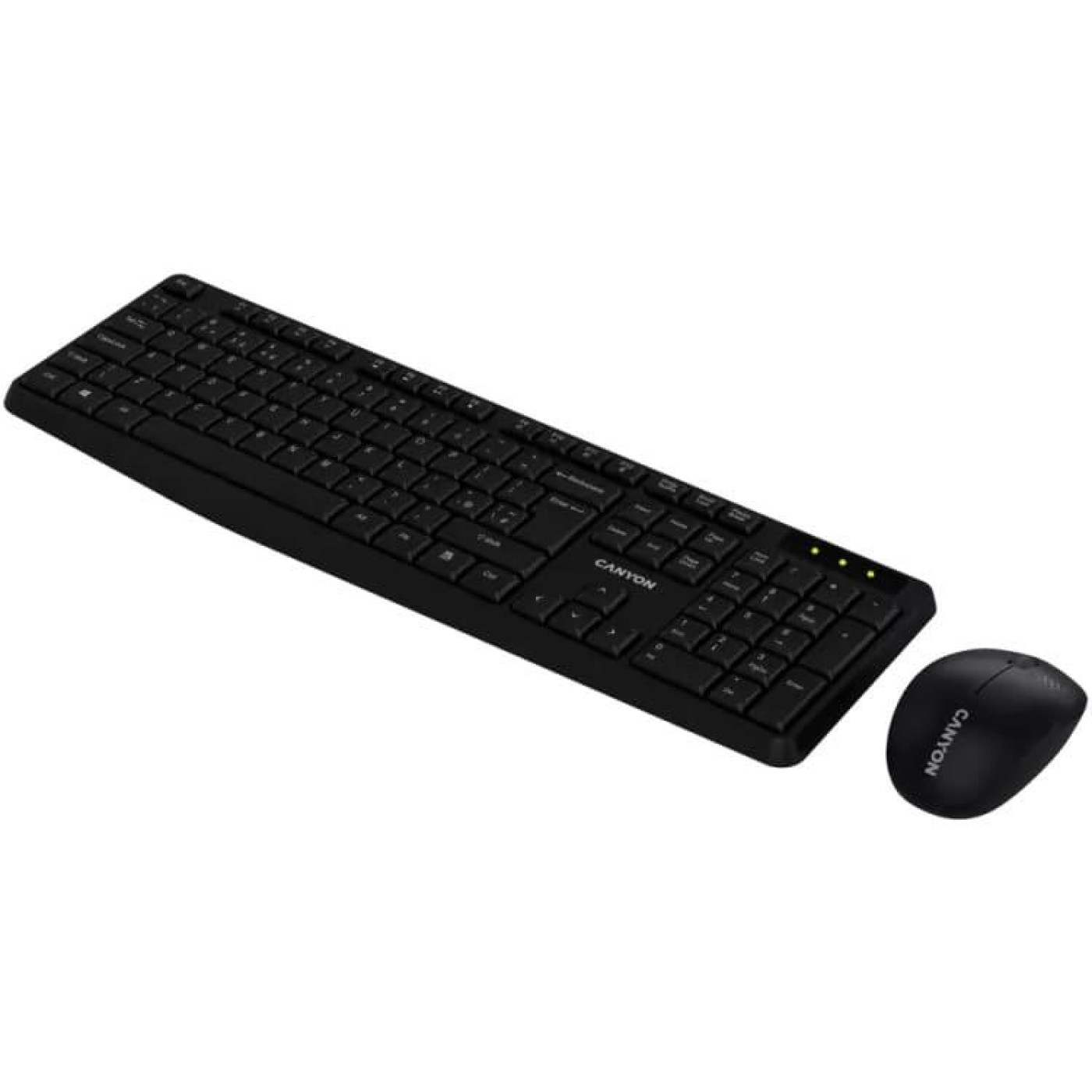 Комплект (Клавіатура та миша) CANYON SET-W01 Keyboard+Mouse Wireless Black