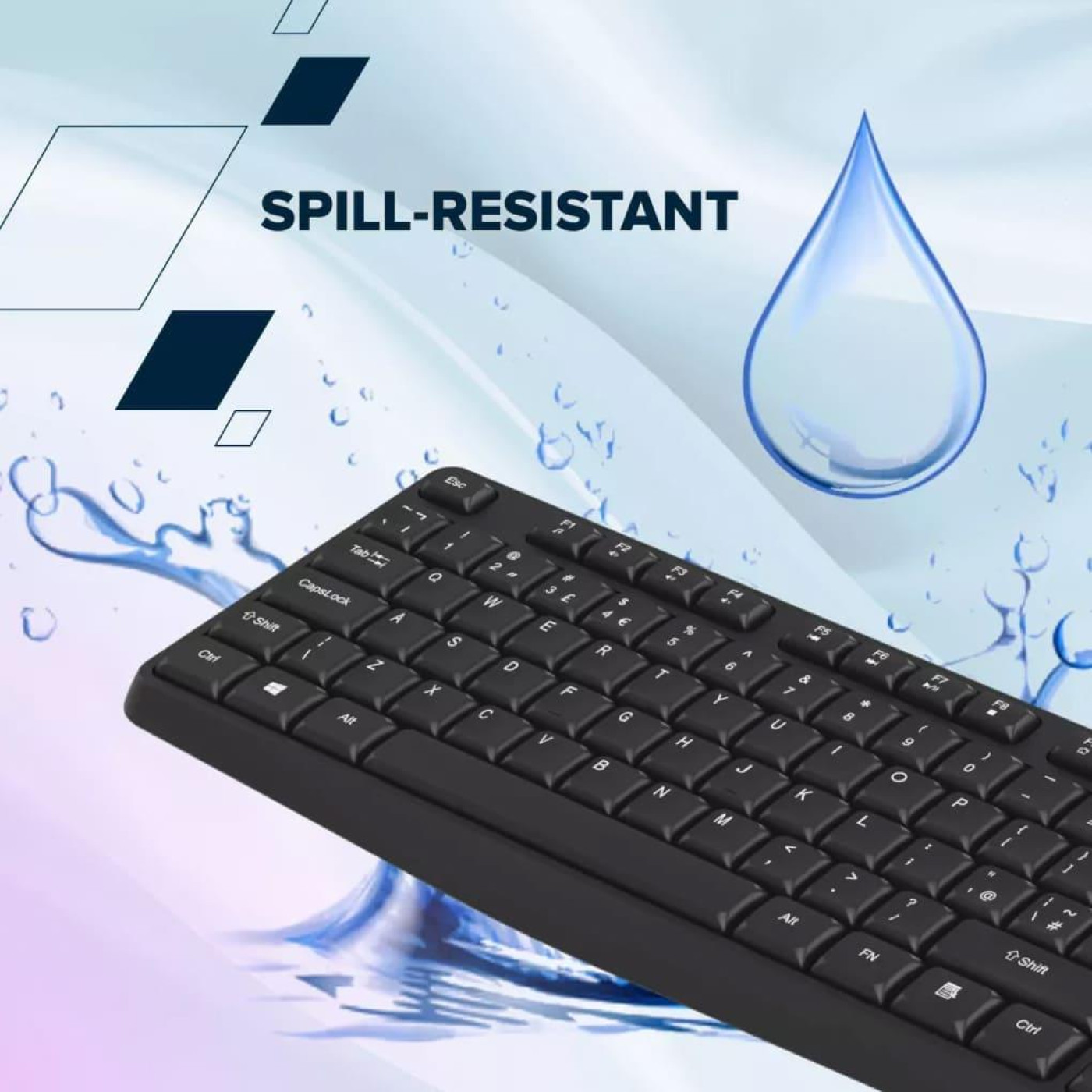 Комплект (Клавіатура та миша) CANYON SET-W01 Keyboard+Mouse Wireless Black