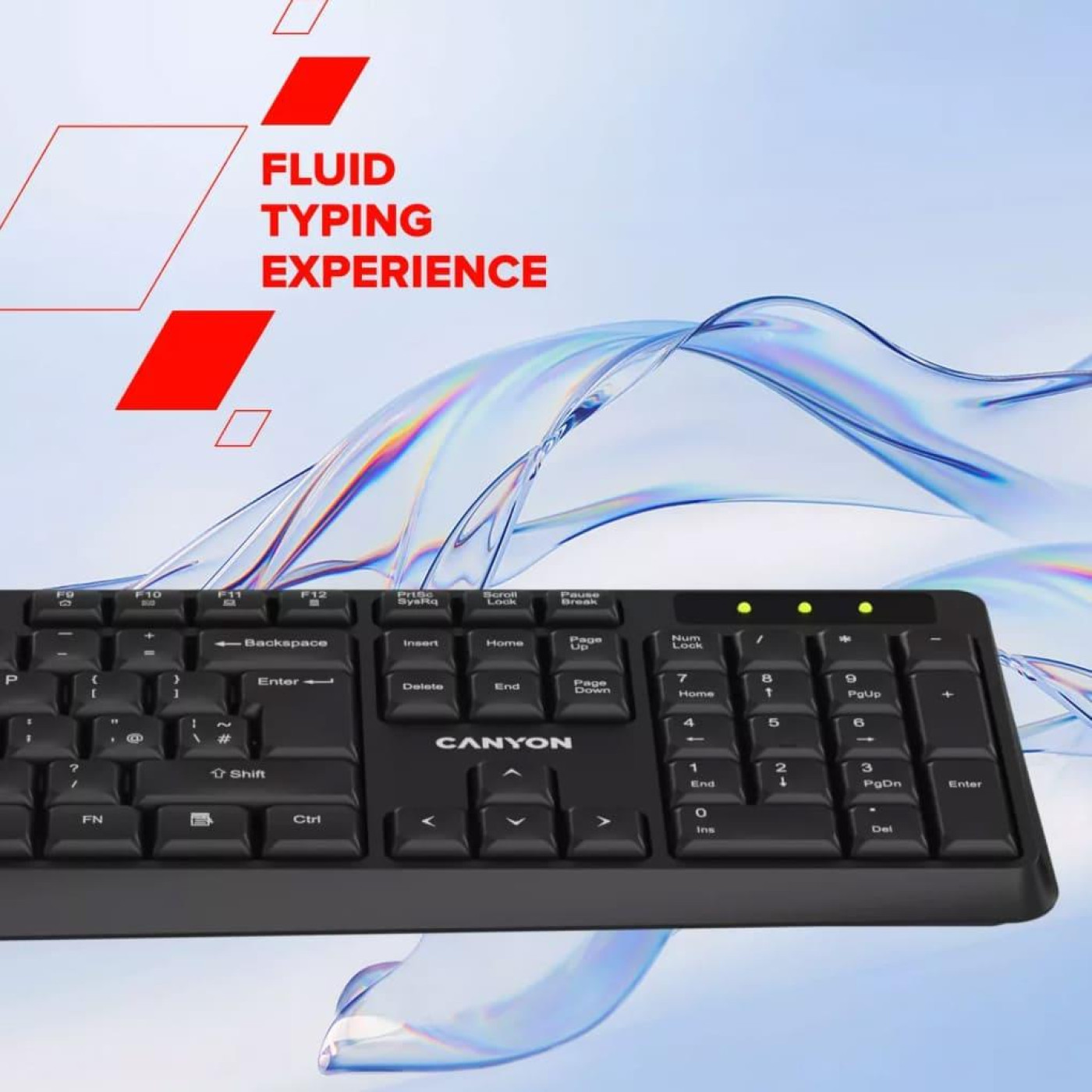 Комплект (Клавіатура та миша) CANYON SET-W01 Keyboard+Mouse Wireless Black