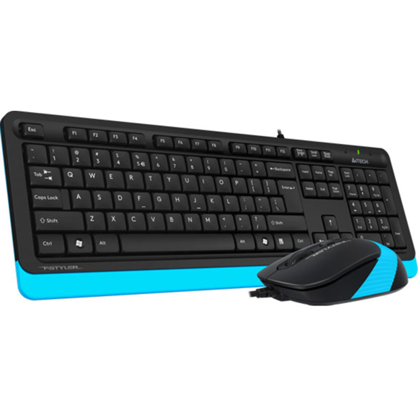 Комплект (Клавіатура та миша) A4Tech F1010 Fstyler USB Black-Blue (F1010 (Blue))