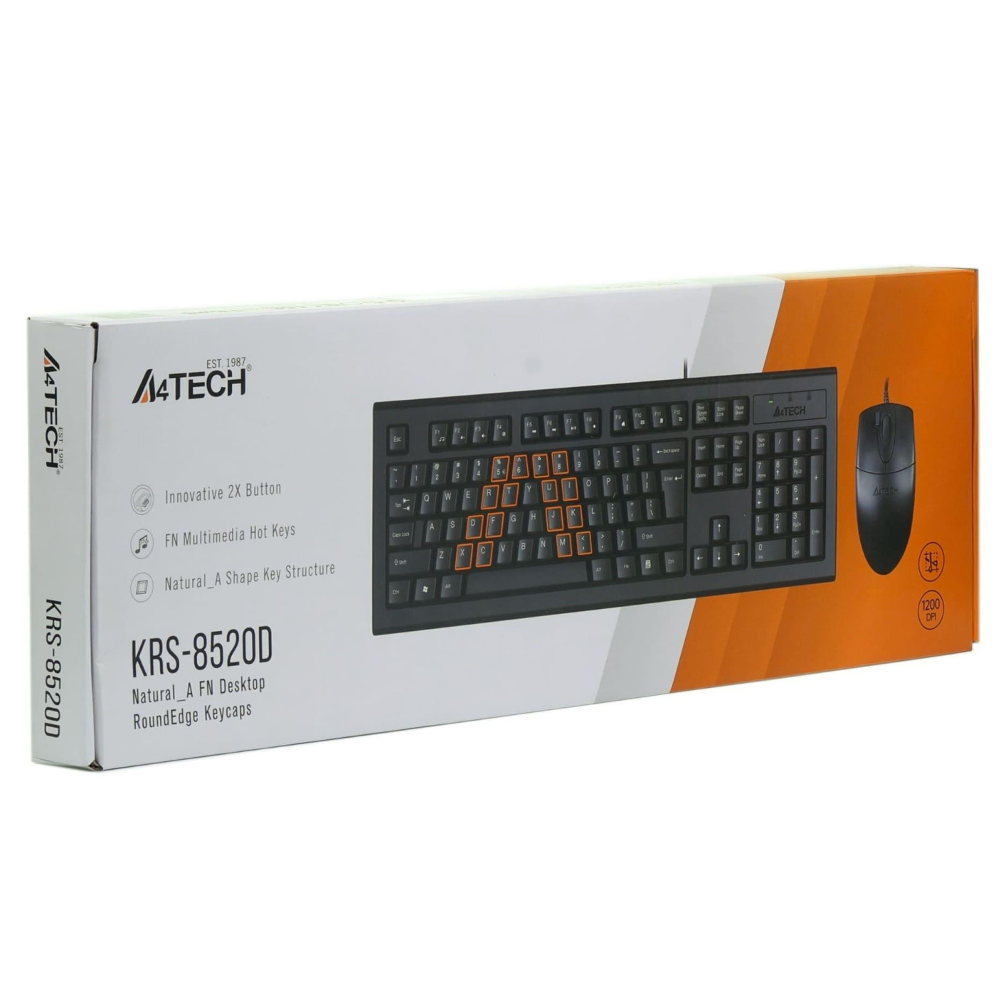 Комплект (Клавіатура та миша) A4Tech KRS-8520D USB Black (KRS-8520D Black)