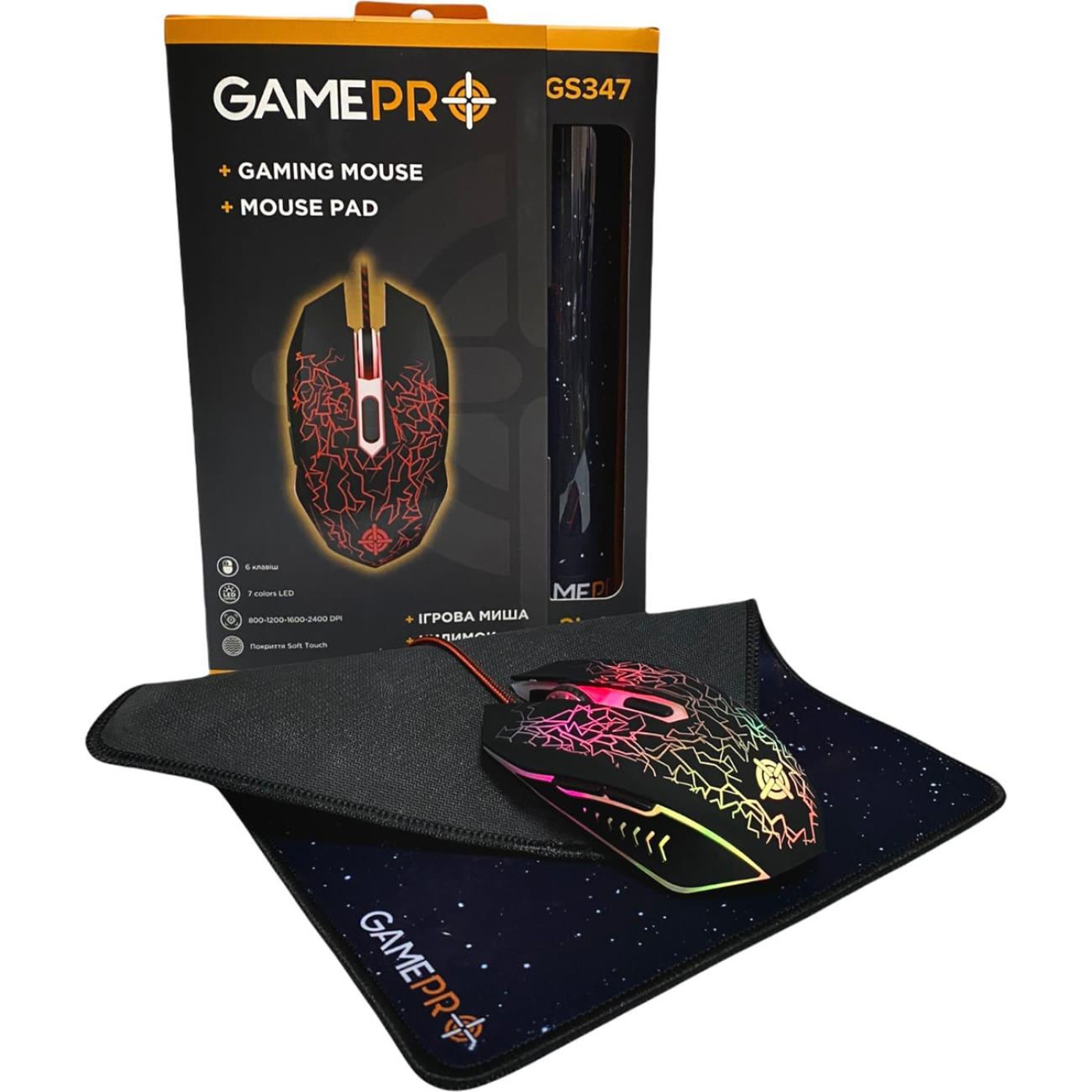 Комплект (Мышь и Коврик) GamePro Gameset 2in1 (GS347) (GS347)