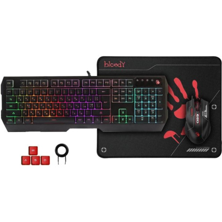 Комплект (Клавіатура, Миша та Килим) A4Tech Bloody B1700 USB Black