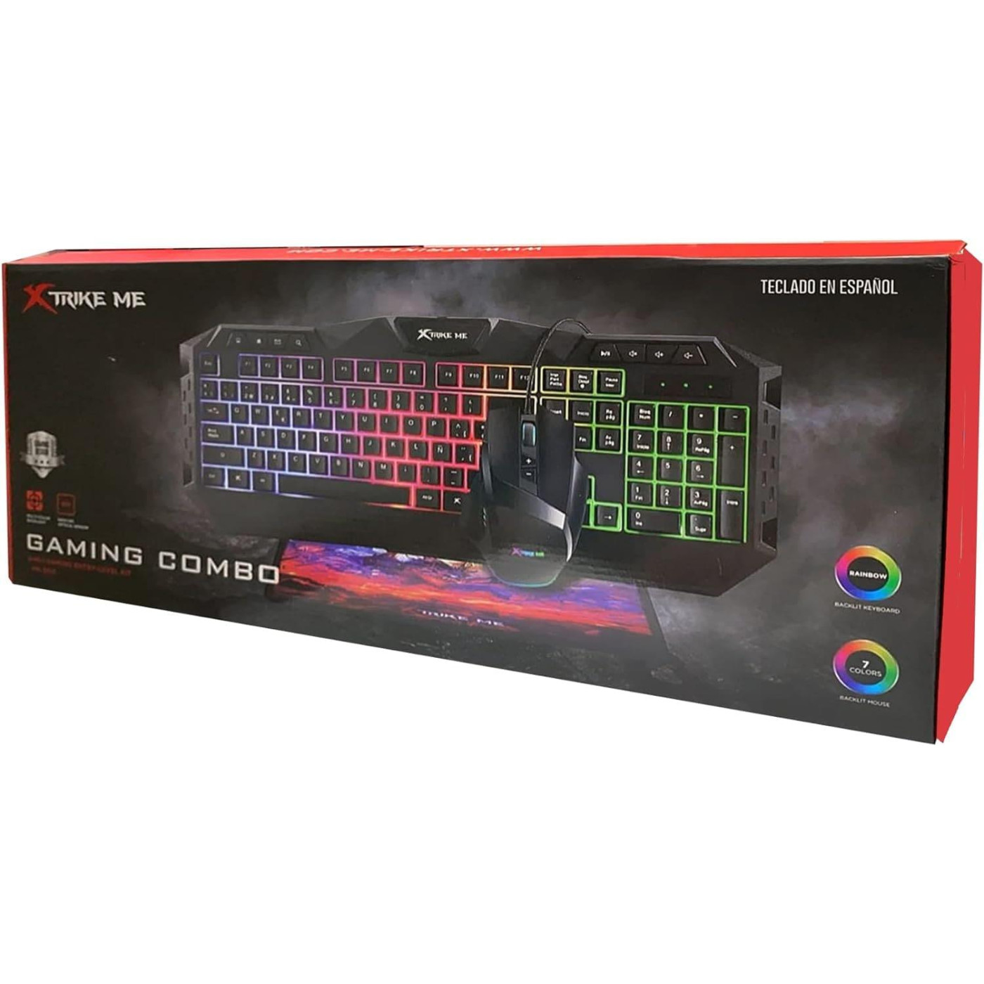 Комплект (Клавиатура, Миша та Килим) XTRIKE ME MK-900 RGB USB (6932391924457) Black