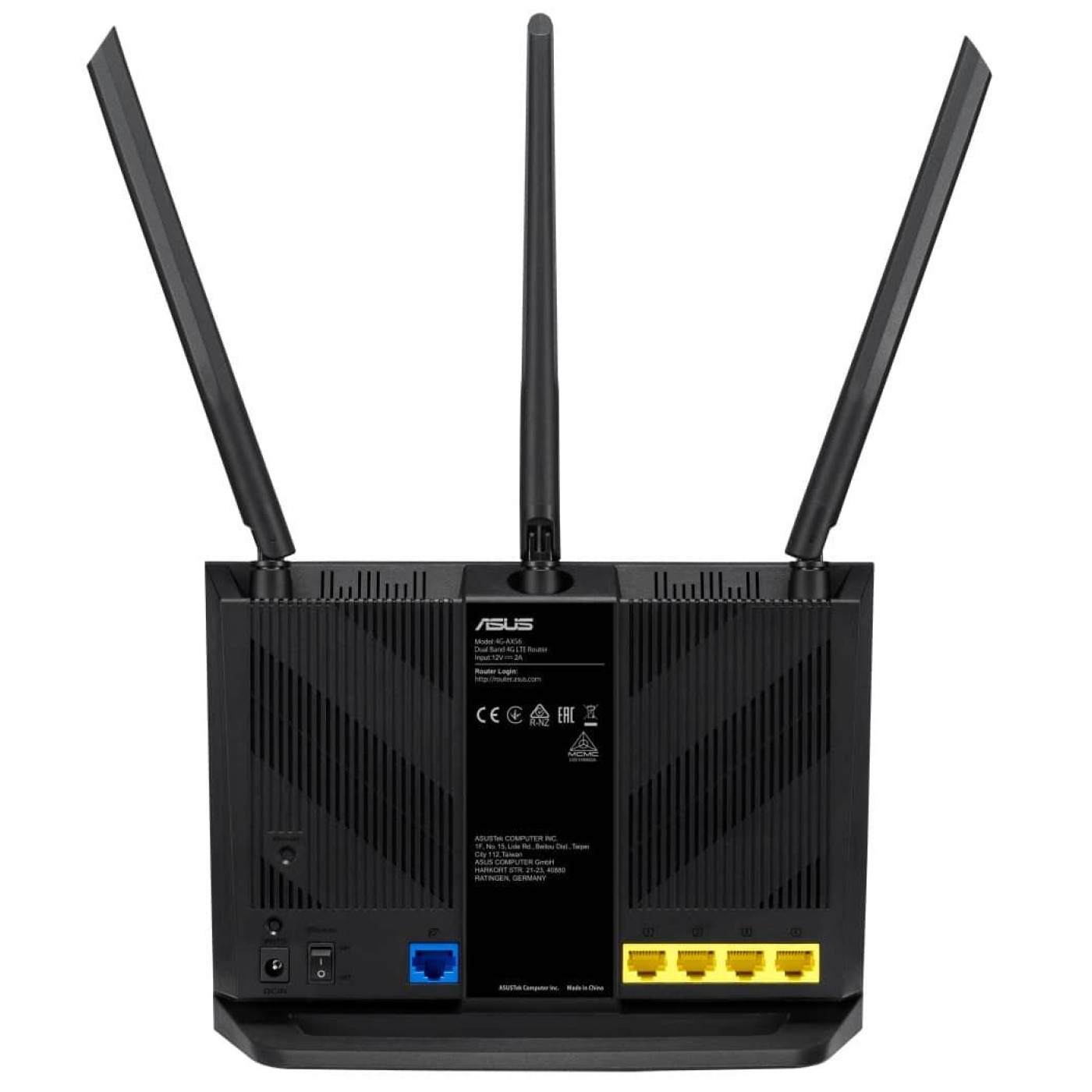 Роутер ASUS 4G 4G-AX56 AX1800 Black 802.11ax (90IG06G0-MO3110)