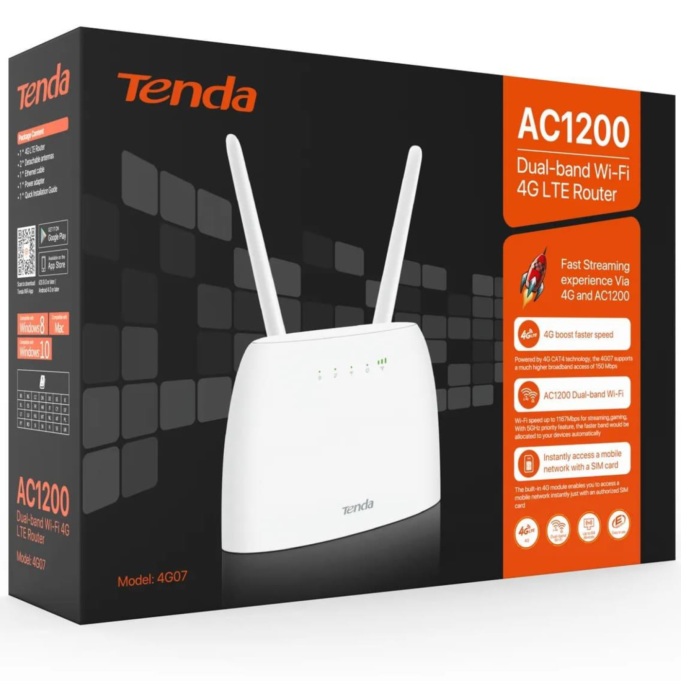 Бездротовий 3G/4G маршрутизатор Tenda 4G07