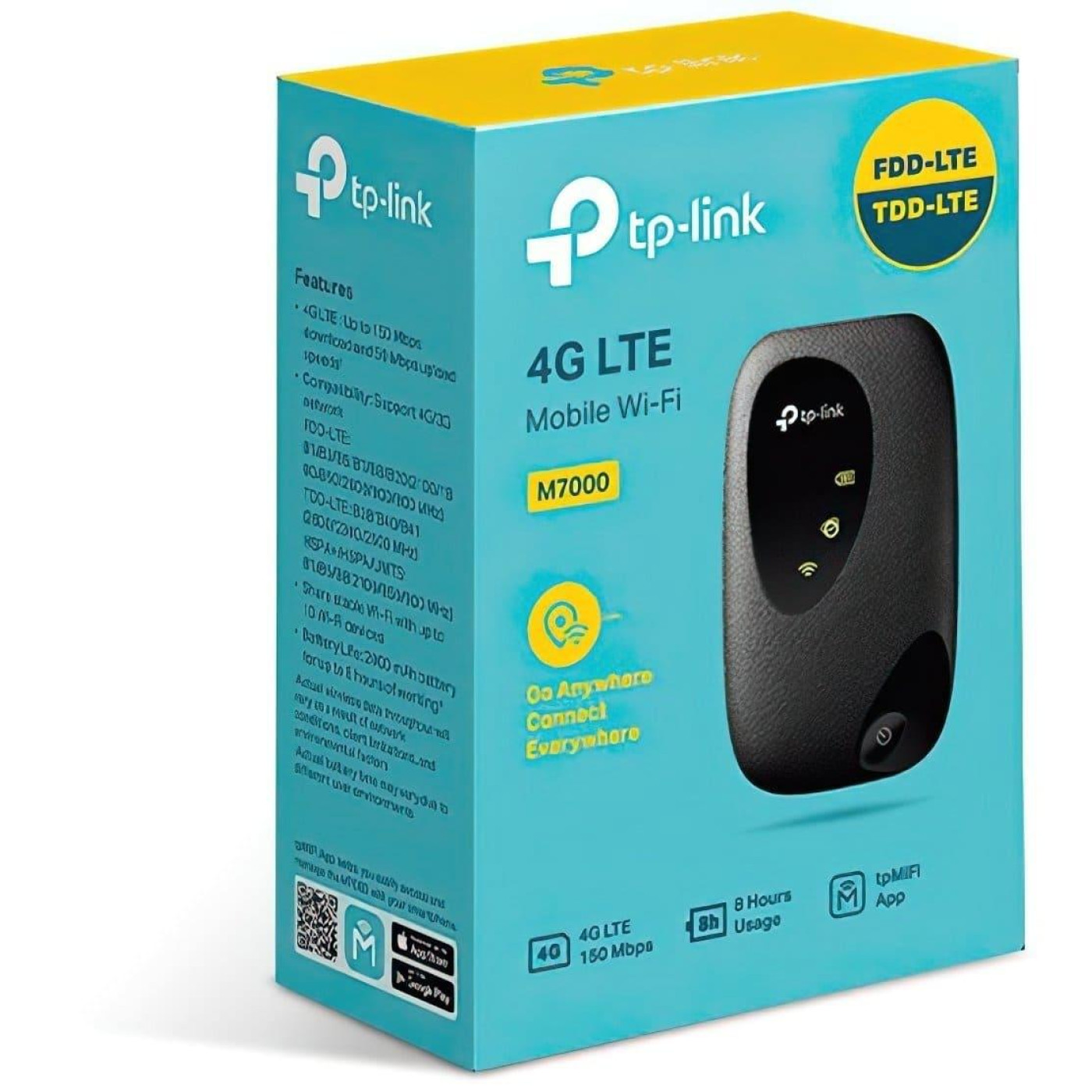 Маршрутизатор TP-Link 4G M7000 N150 Black 802.11n (M7000)