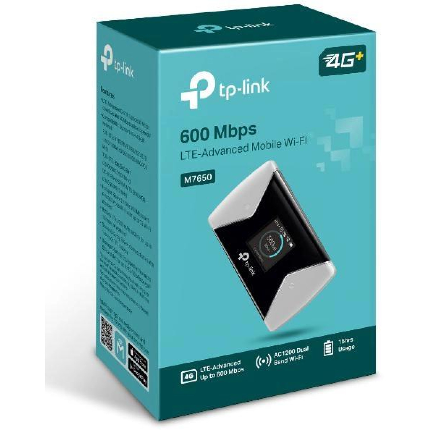 Роутер TP-Link 4G M7650 AC600 Black 802.11ac (M7650)