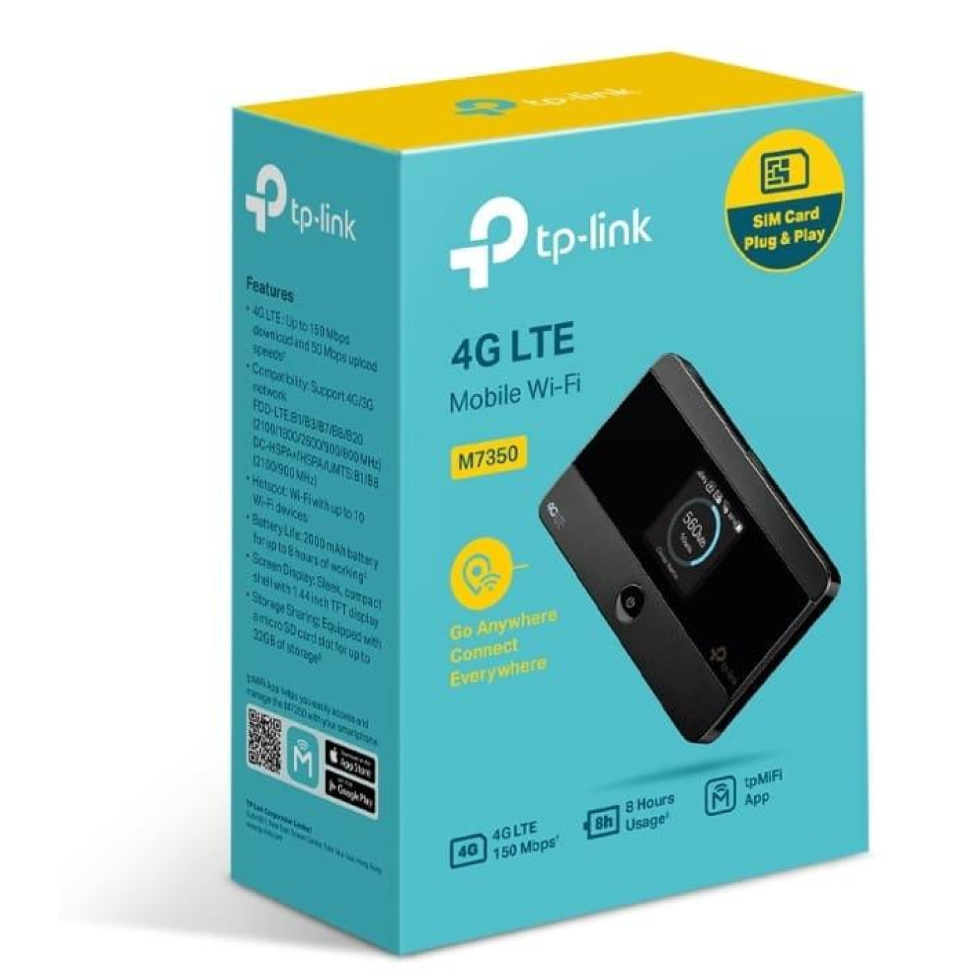 Беспроводной роутер TP-Link 4G M7350 N150 Black 802.11n (M7350)