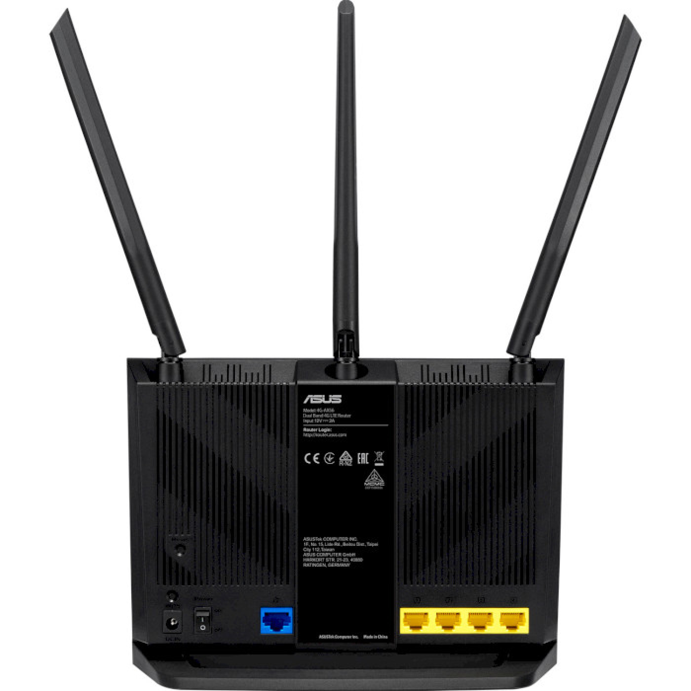Роутер ASUS 4G 4G-AX56 AX1800 Black 802.11ax (90IG06G0-MO3110)