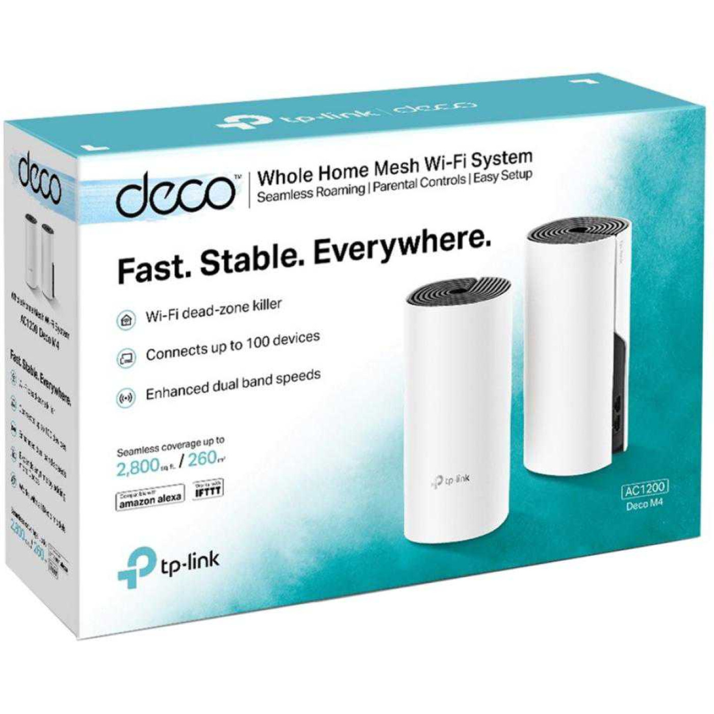 MESH-система TP-Link mesh Deco M4 AC1200 2Pcs White 802.11ac (Deco-M4-2-Pack)