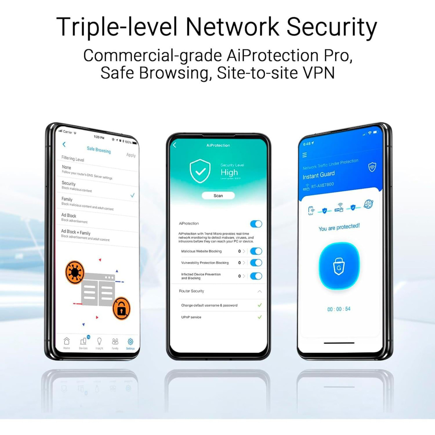 MESH-система ASUS WiFi-Mesh ZenWiFi BT8 BE14000, 1xGE LAN, 1x2.5GE LAN, 1x2.5GE LAN, 1xUSB 3.0, 2мод, билий (90IG0930-MO3B20)