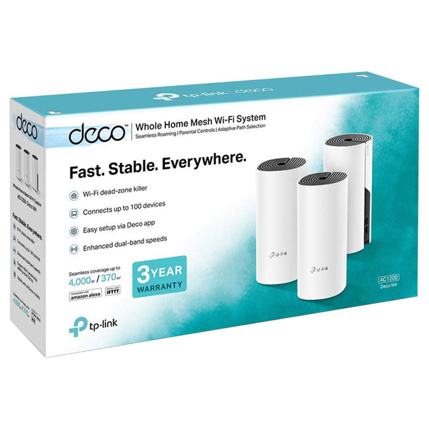 MESH-система TP-Link mesh Deco M4 AC1200 3Pcs White 802.11ac (Deco-M4-3-Pack)