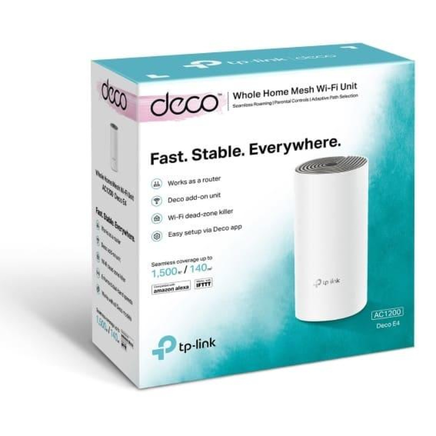 MESH-система TP-Link mesh Deco E4 AC1200 1Pcs White 802.11ac (Deco E4(1-pack))