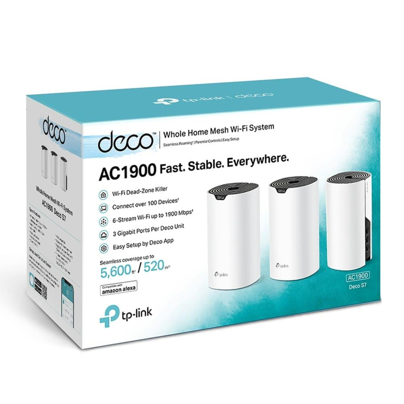 MESH-система TP-Link mesh Deco S7 AC1900 3Pcs White 802.11ac (Deco S7(3-pack))