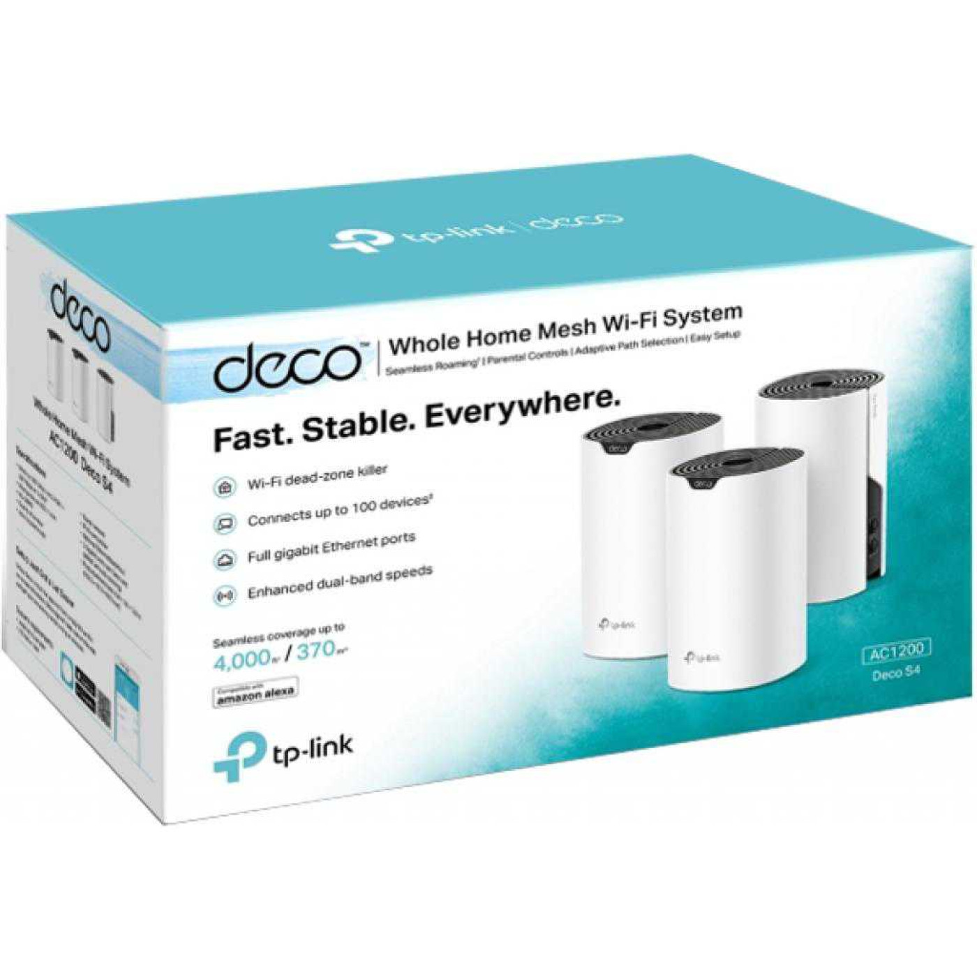 MESH-система TP-Link mesh Deco S4 AC1200 3Pcs White 802.11ac (Deco S4 3-pack)
