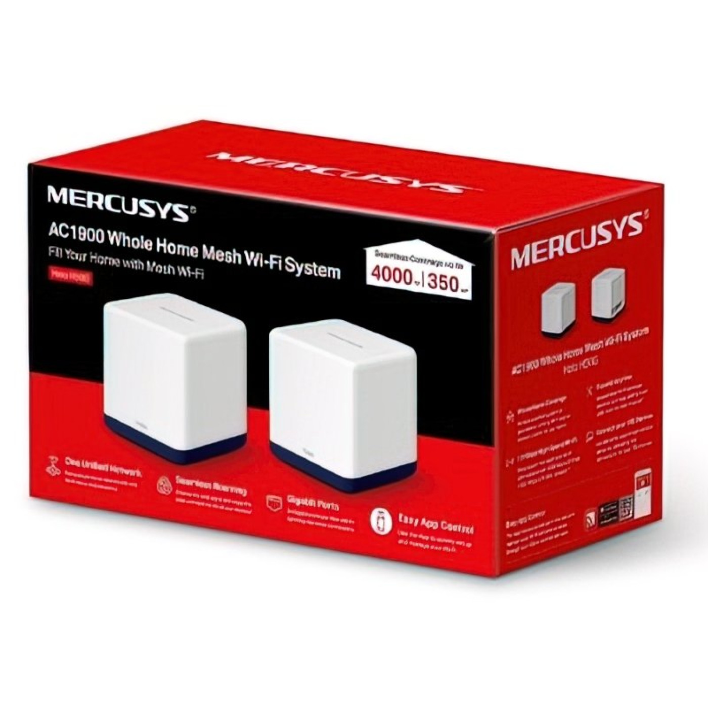 MESH-система Mercusys mesh Halo H50G AC1900 2Pcs White 802.11ac (Halo H50G(2-pack))