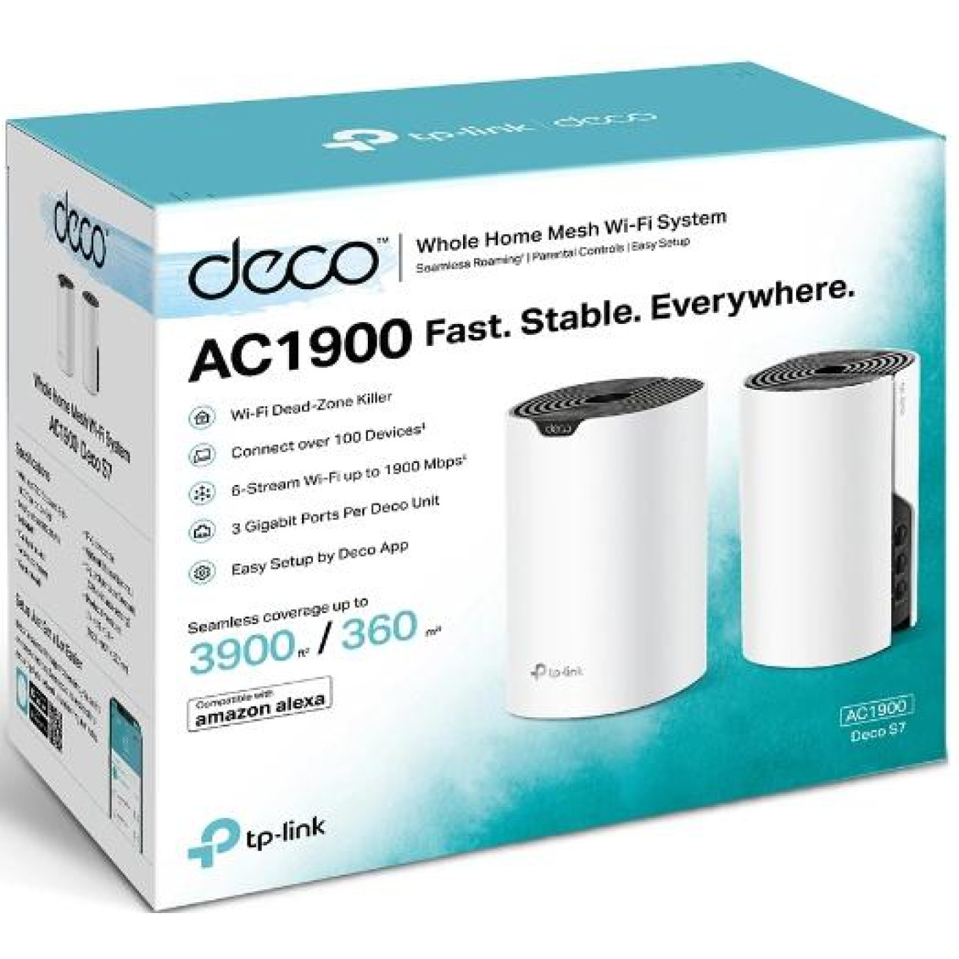 MESH-система TP-Link mesh Deco S7 AC1900 2pcs White 802.11ac (DECO S7(2-PACK))