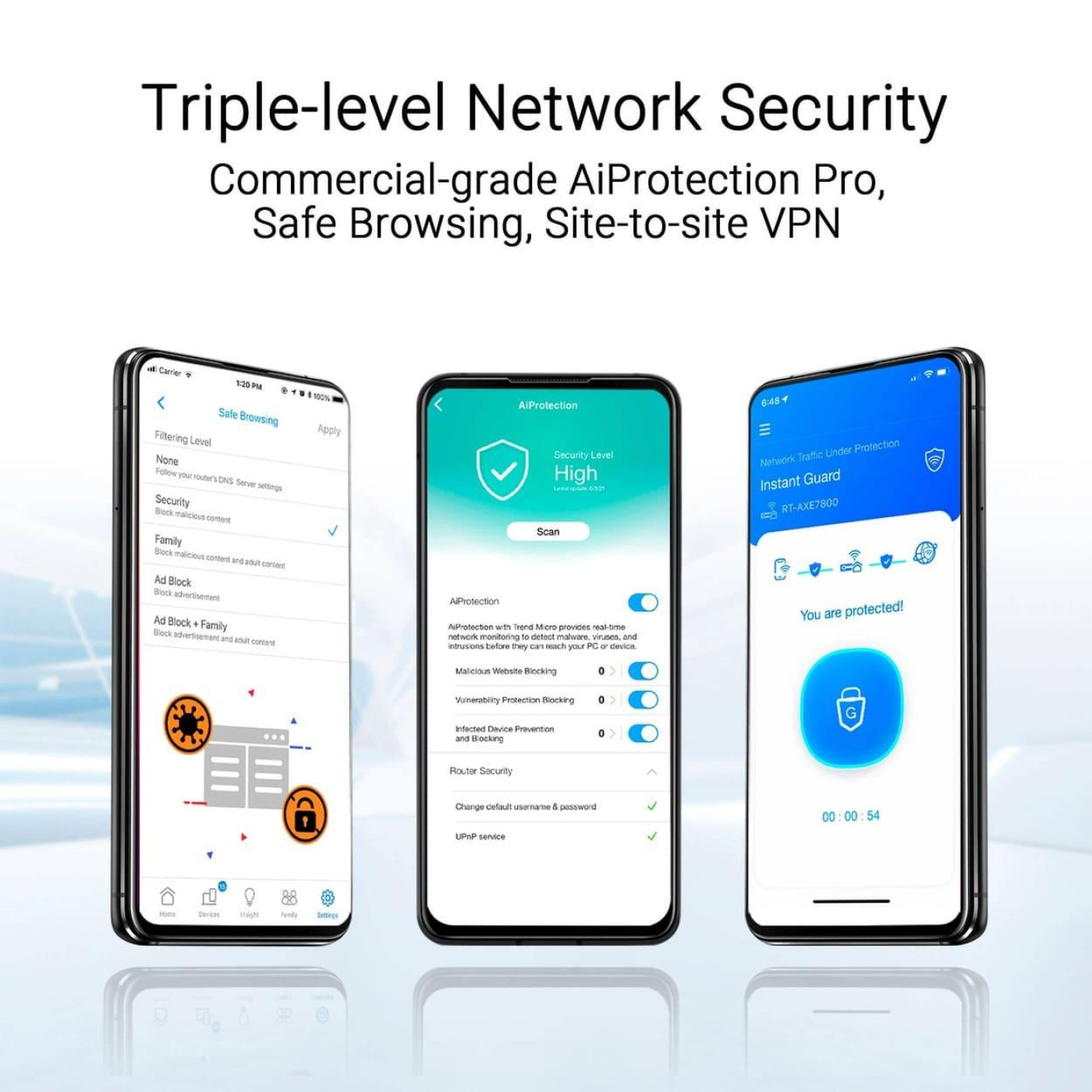 MESH-система ASUS WiFi-Mesh ZenWiFi BD4 BE3600, 2x2,5GE WAN/LAN, 1мод, билий (90IG0960-MO3C00)