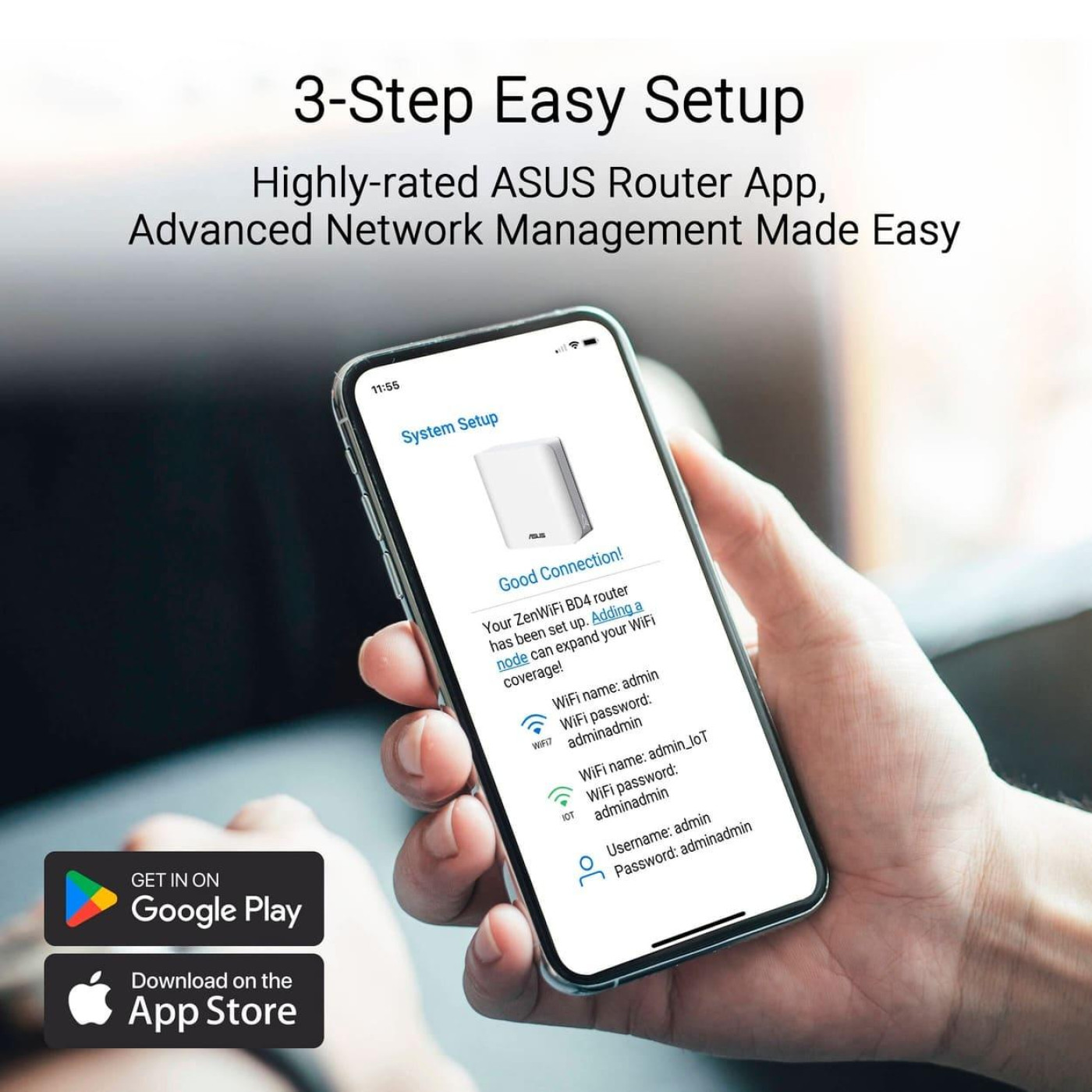 MESH-система ASUS Wi-Fi Mesh система ZenWiFi BD4 2pk White (90IG0960-MO3C20)