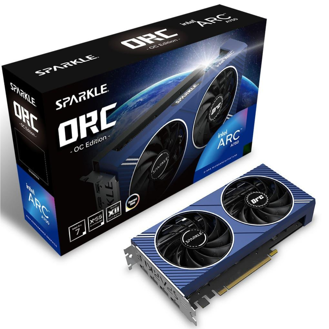 Відеокарта SPARKLE Intel Arc A750 ORC OC 8Gb (SA750C-8GOC) (GDDR6, 256 bit, PCI-E v4.0 x8)