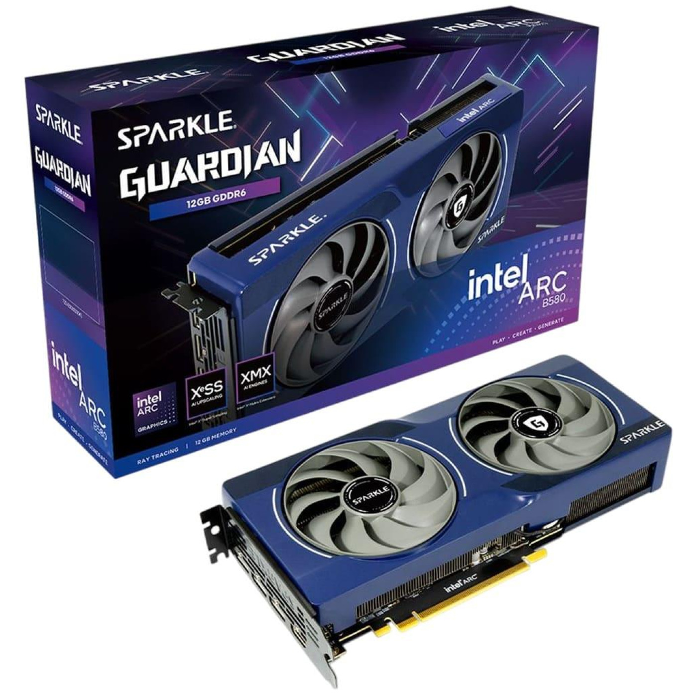Видеокарта SPARKLE Intel Arc B580 GUARDIAN 12Gb (SB580G-12G) (GDDR6, 192 bit, PCI-E v4.0 x8)