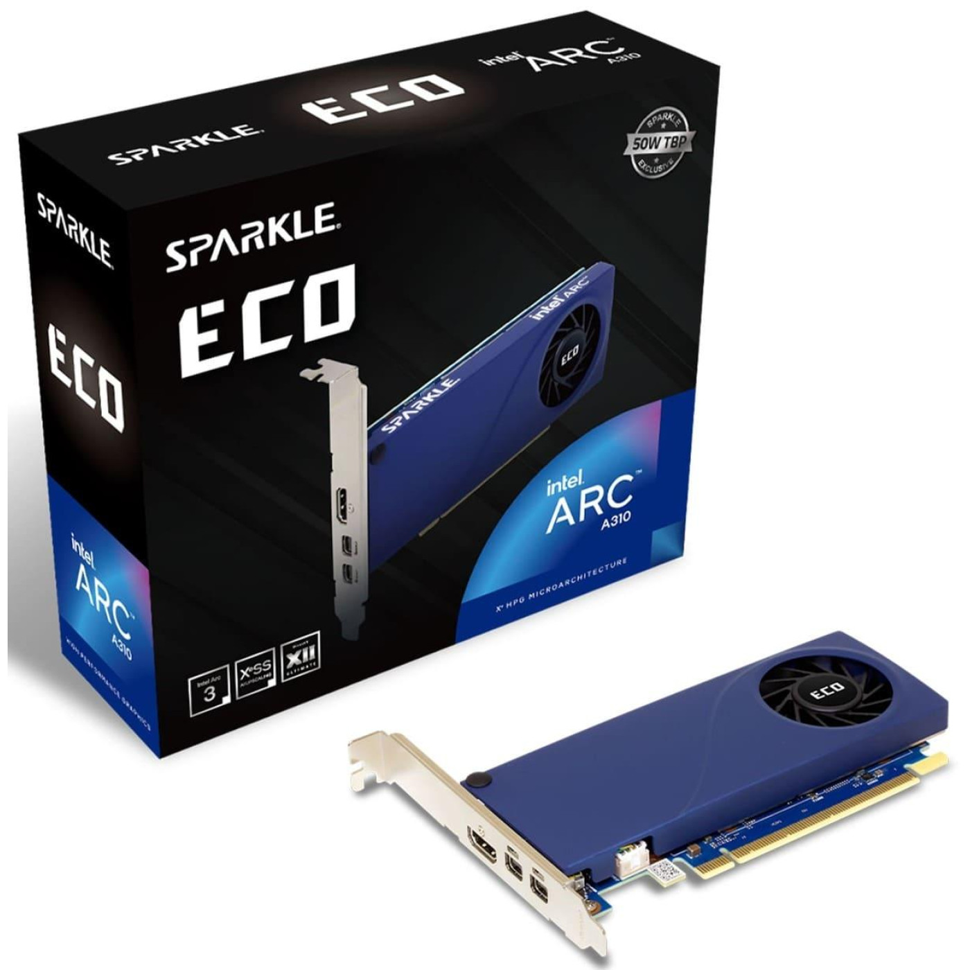 Видеокарта SPARKLE Intel Arc A310 4GB Eco (SA310C-4G) (GDDR6, 64 bit, PCI-E v4.0 x8)