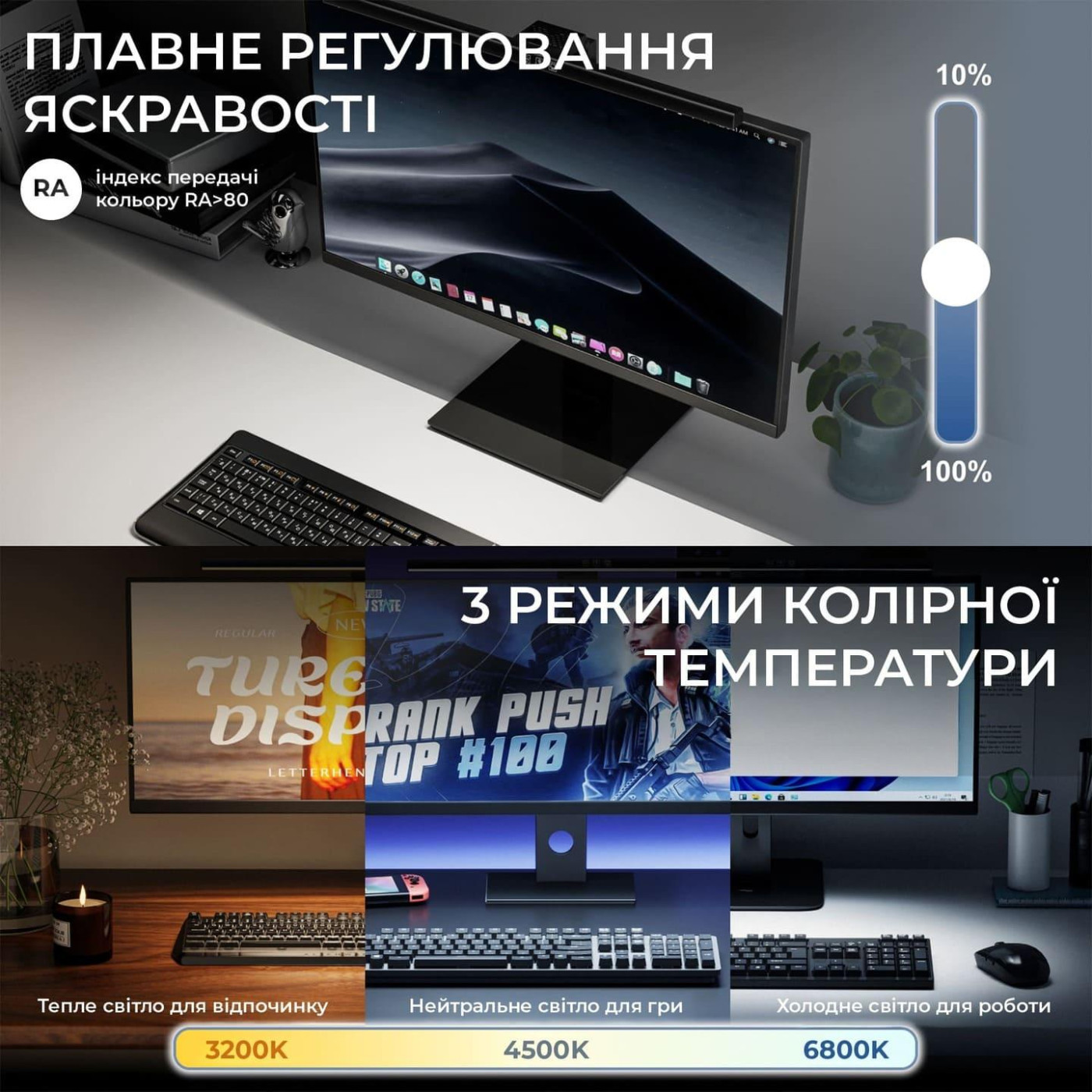 Лампа на монитор (Скринбар) OfficePro SL050B (SL050B)