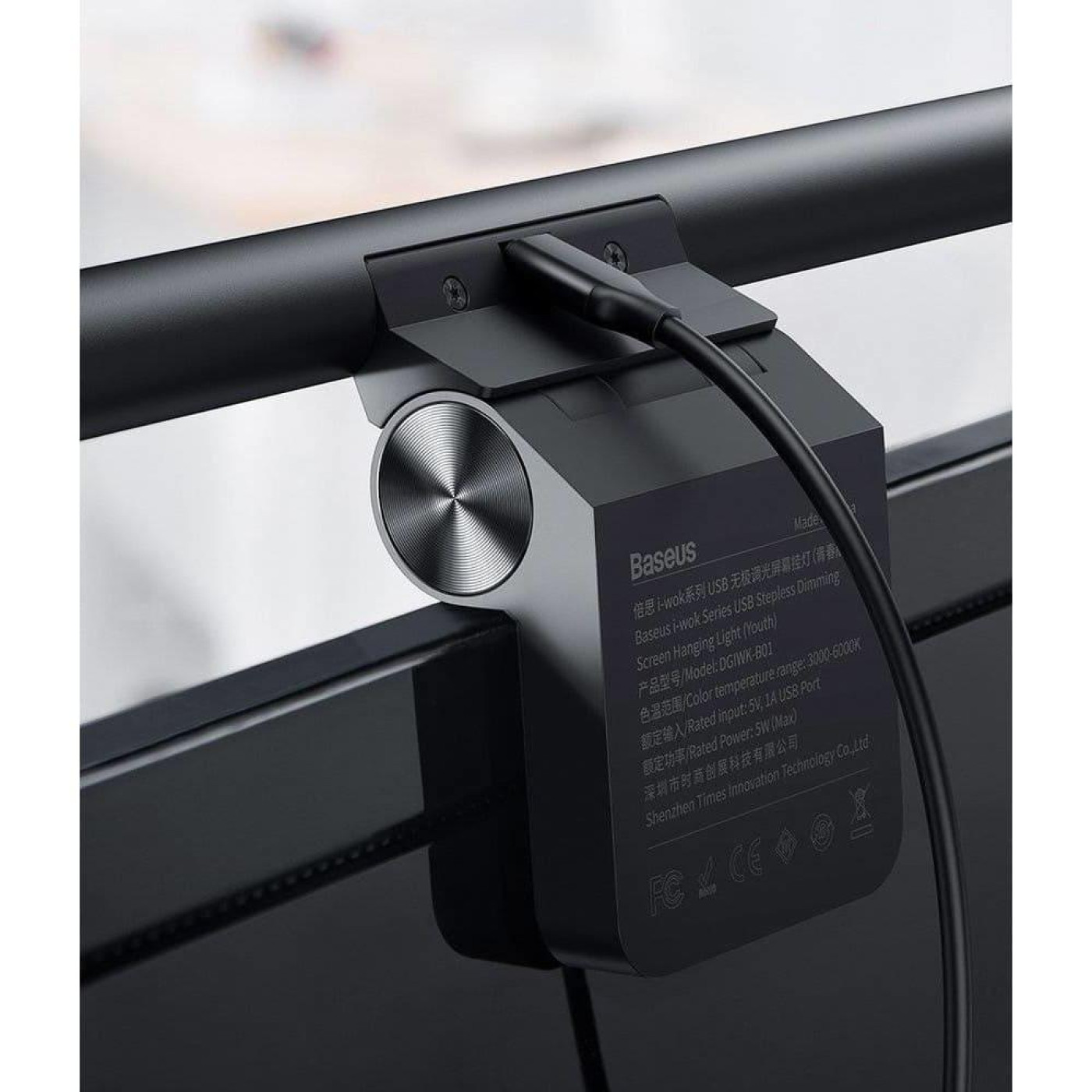 Лампа на монітор (Скрінбар) Baseus I-Wok Stepless Dimming Screen Hanging Black (DGIWK-B01)