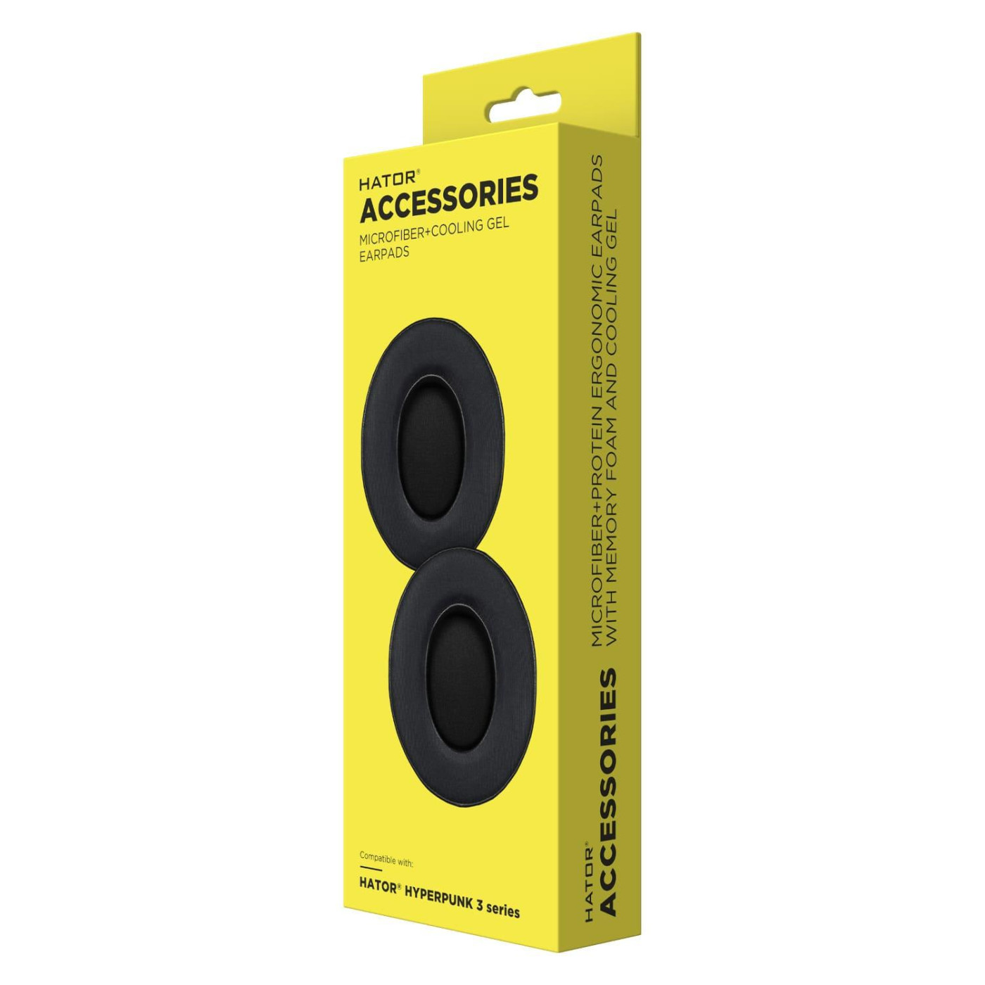 Амбушюры HATOR Protein+3D Memory Foam до Hyperpunk 3 Black 2шт. (ACC-405)