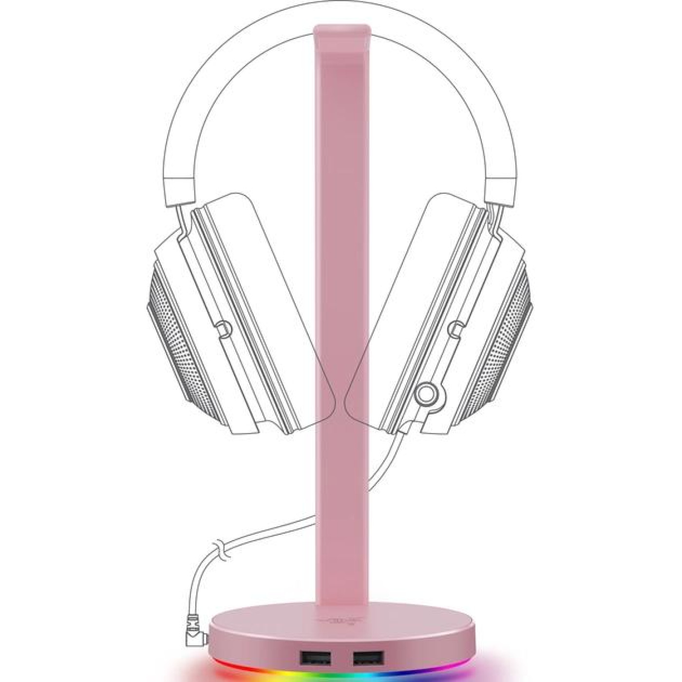 Подставка для наушников Razer Base Station V2 Chroma RGB Quartz (RC21-01510200-R3M1)
