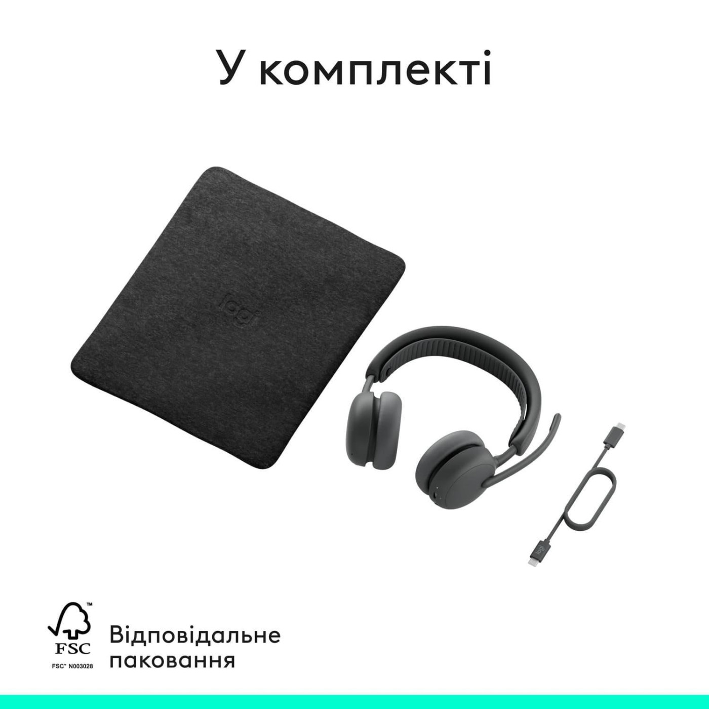 Гарнитура Logitech ZONE Wireless 2 ES Headset Graphite (981-001503)