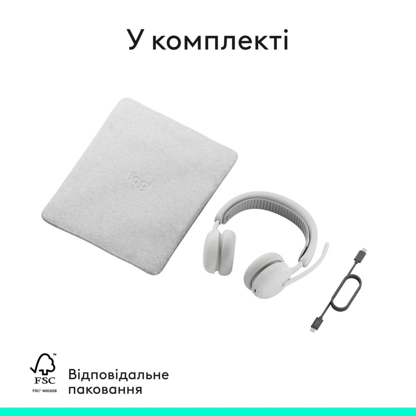 Гарнітура Logitech ZONE Wireless 2 ES Headset White (981-001508)
