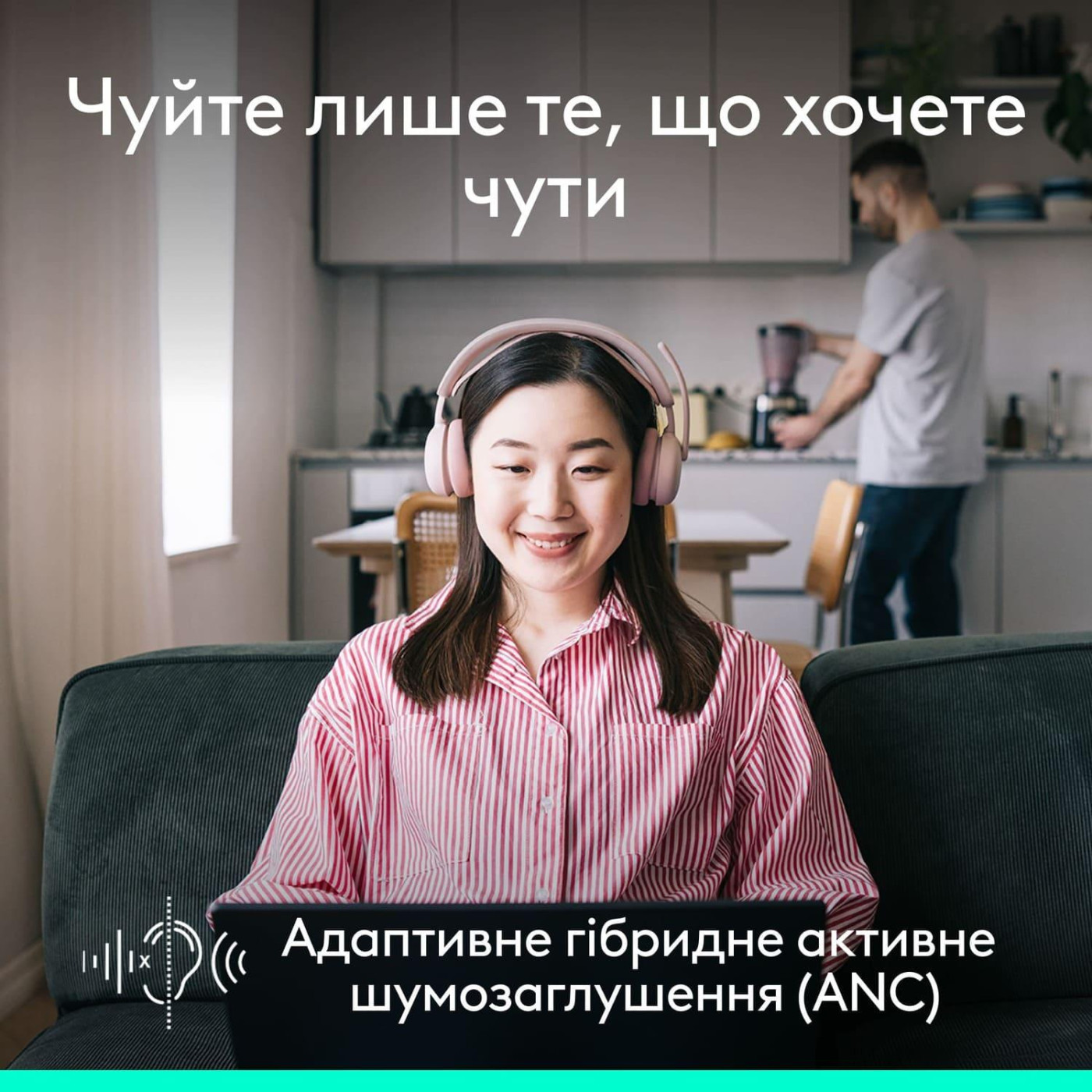 Гарнітура Logitech ZONE Wireless 2 ES Headset Rose (981-001510)