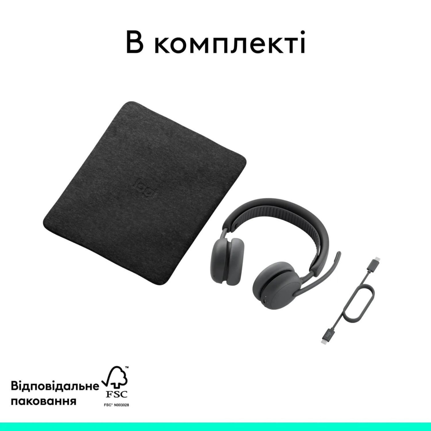 Гарнітура Logitech Zone Wireless 2 ES Headset for Business Graphite (981-001512)