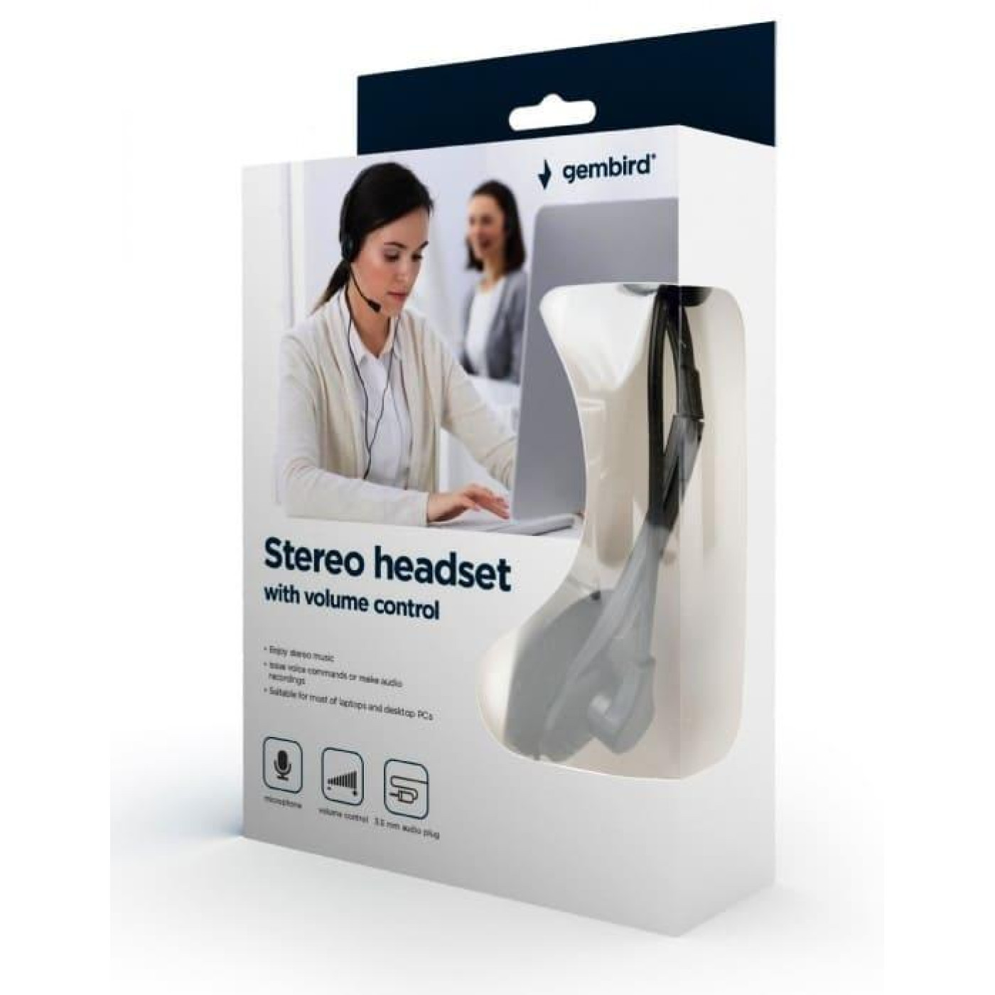 Гарнітура Gembird MHS-123 Black (MHS-123)