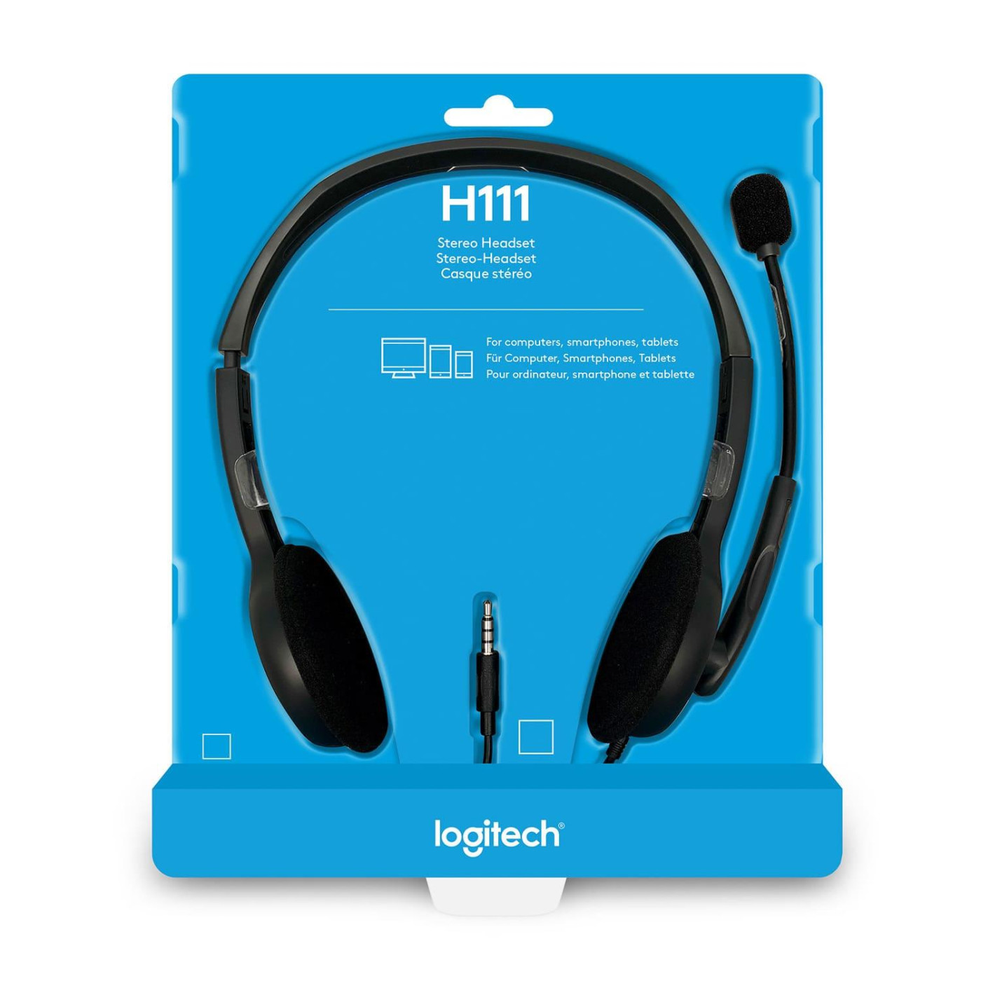 Компьютерная гарнитура Logitech H111 Stereo Silver (981-000593)