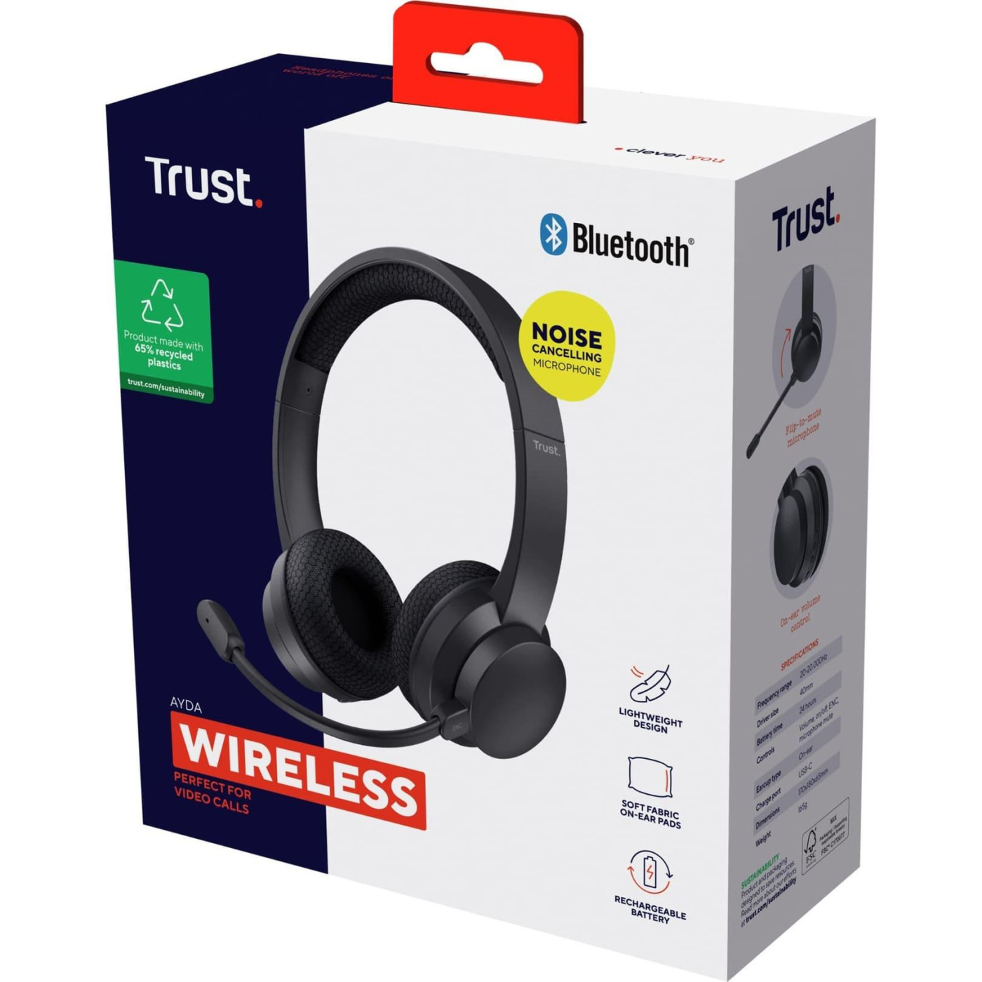 Гарнитура Trust Ayda Wireless ENC Black (25463)