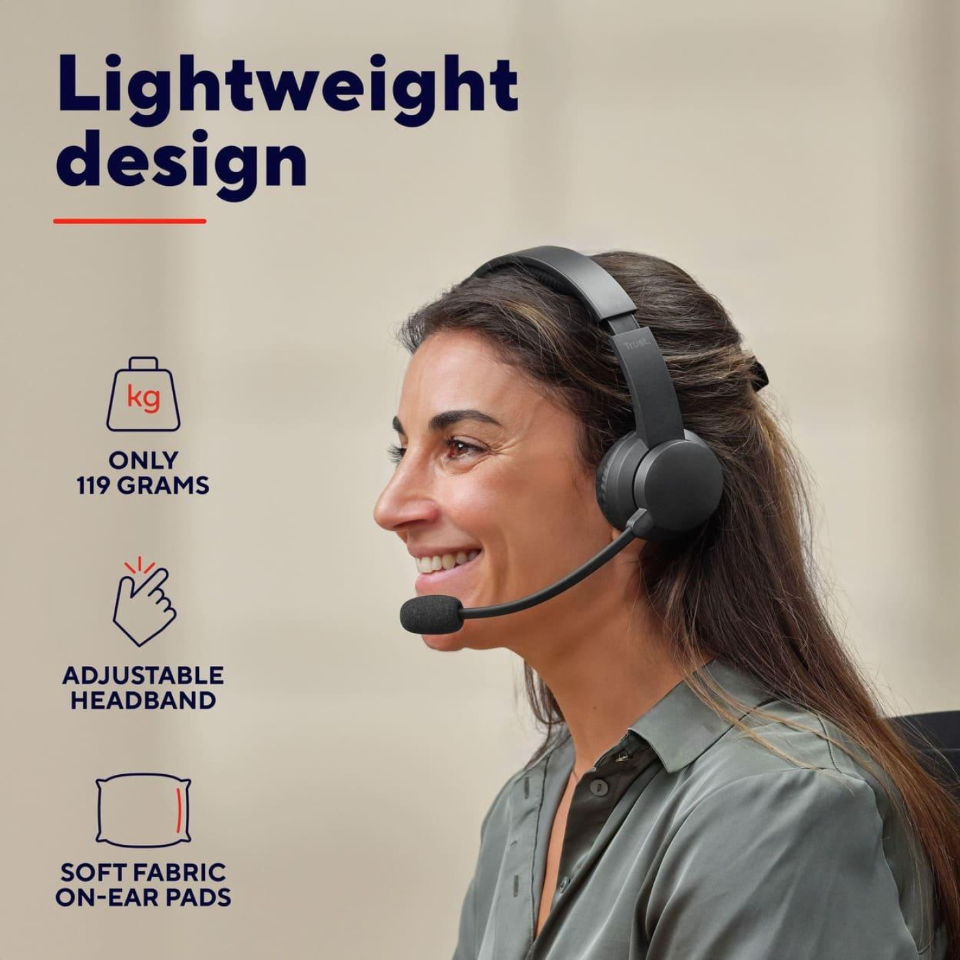 Гарнитура Trust Ayda Wireless ENC Black (25463)