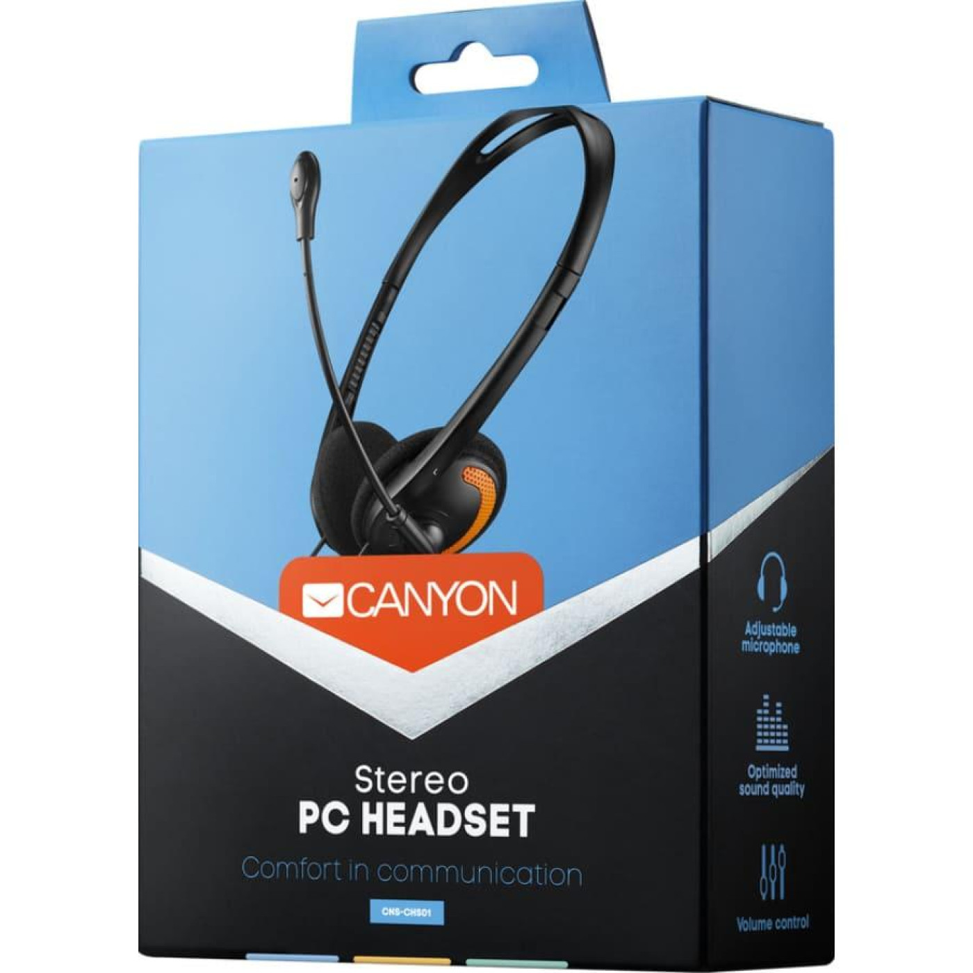 Гарнітура Canyon CNS-CHS01BO Black-Orange (CNS-CHS01BO)