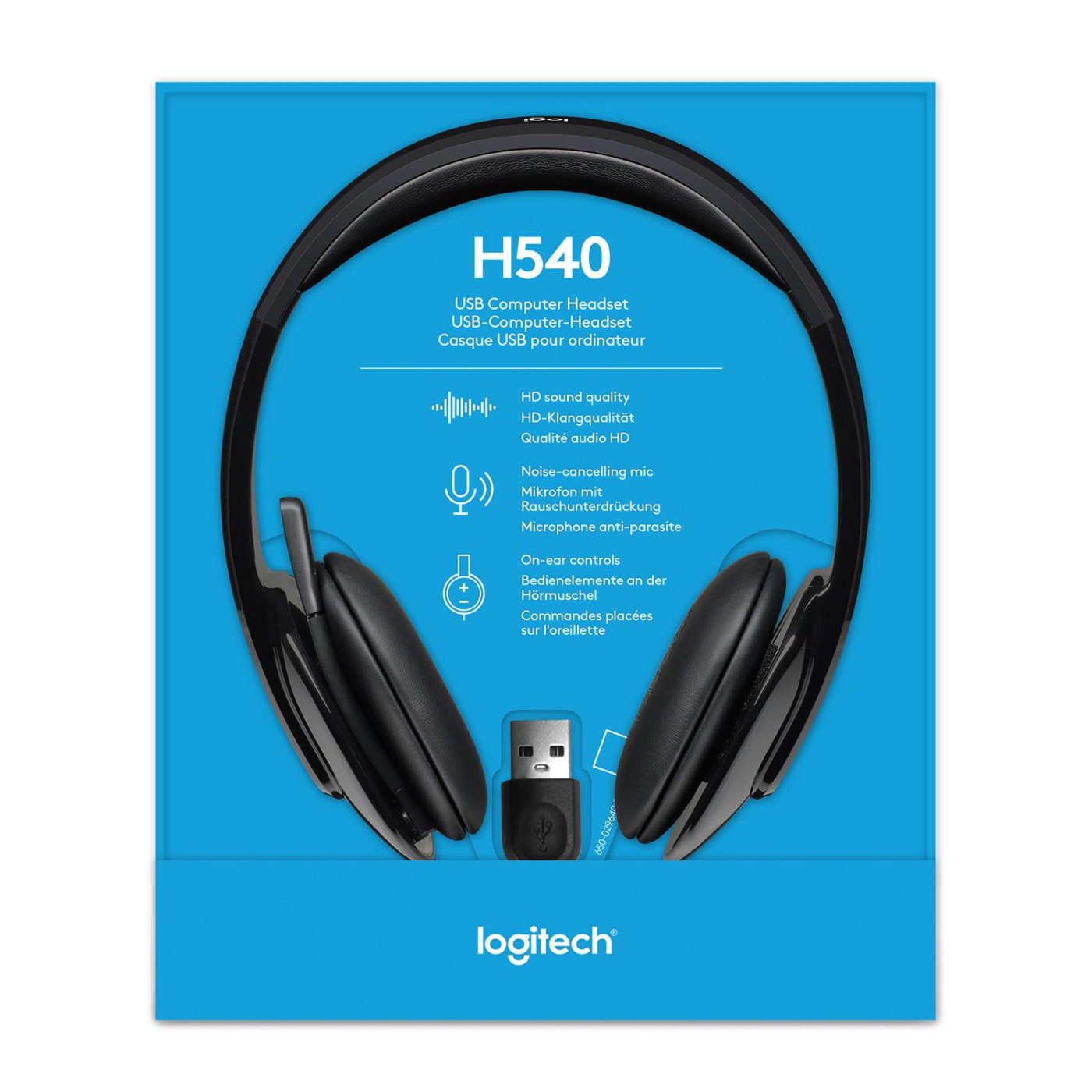 Компьютерная гарнитура Logitech H540 USB Black (981-000480)