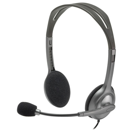 Комп'ютерна гарнітура Logitech H110 Silver (981-000271)