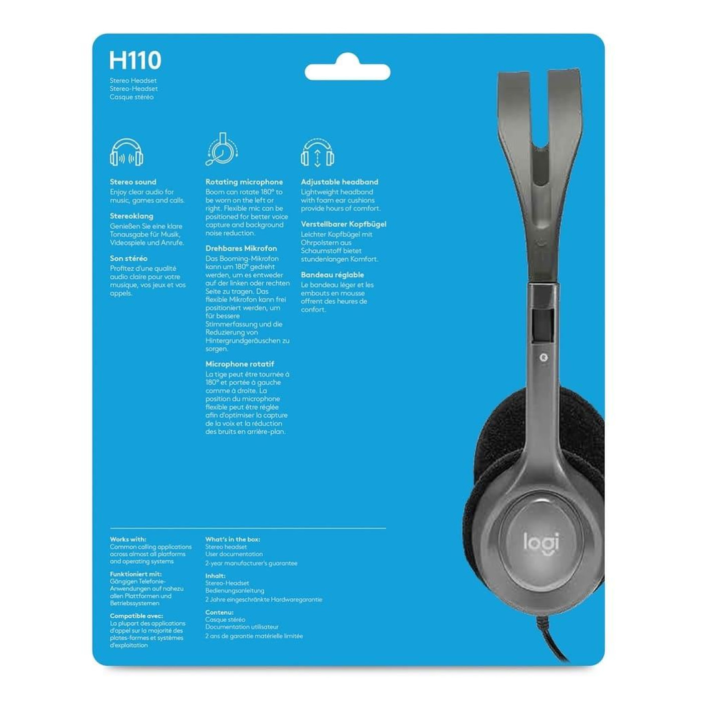 Компьютерная гарнитура Logitech H110 Silver (981-000271)