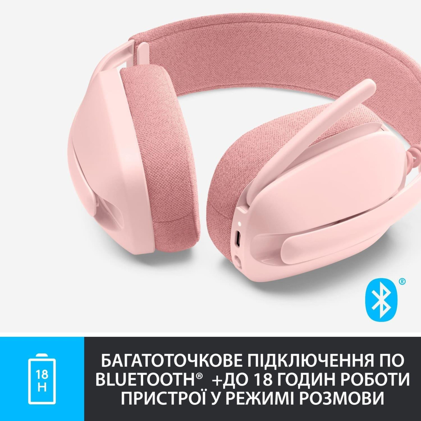 Гарнитура Logitech ZONE VIBE 100 Wireless Rose (981-001224)