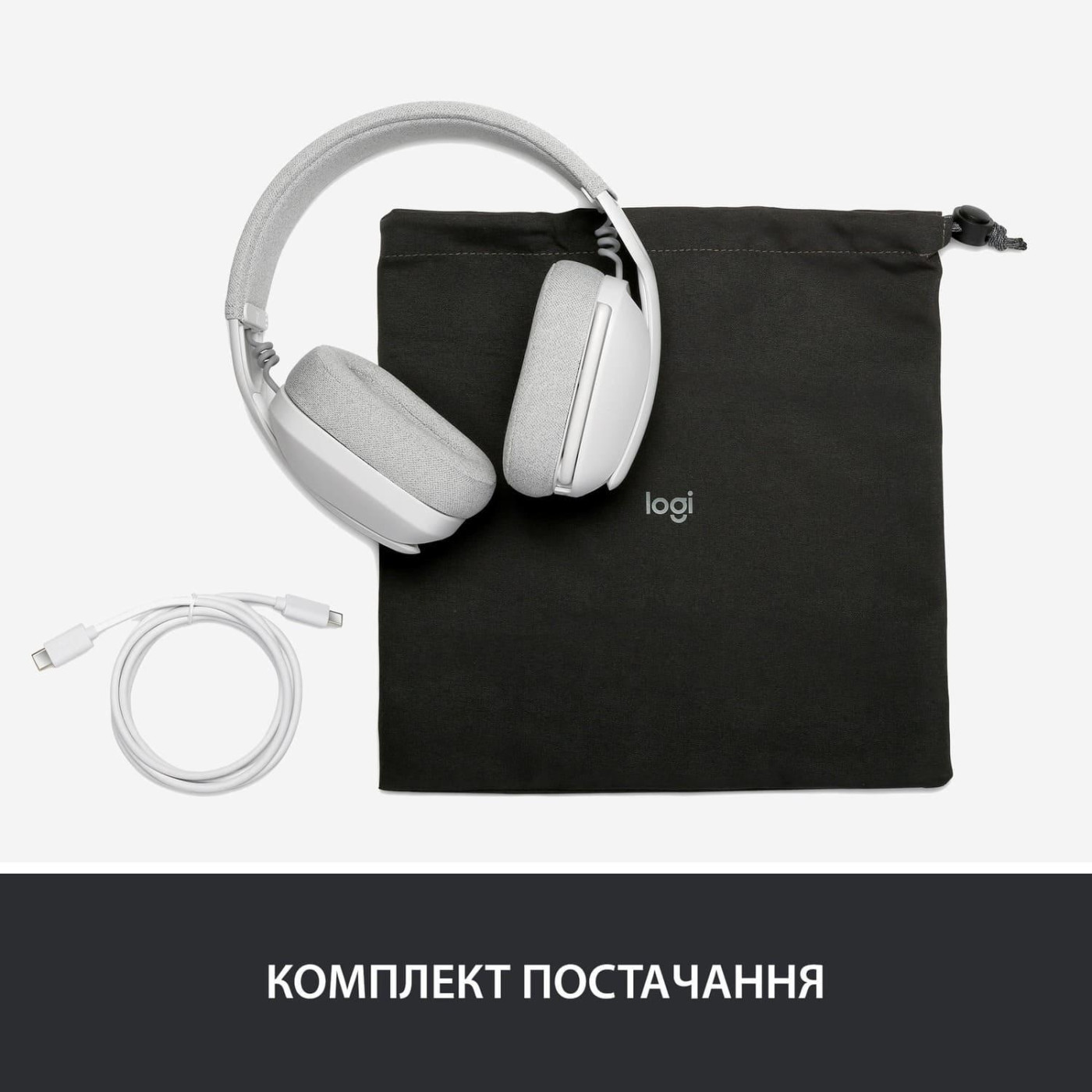 Гарнитура Logitech ZONE VIBE 100 Wireless Off White (981-001219)