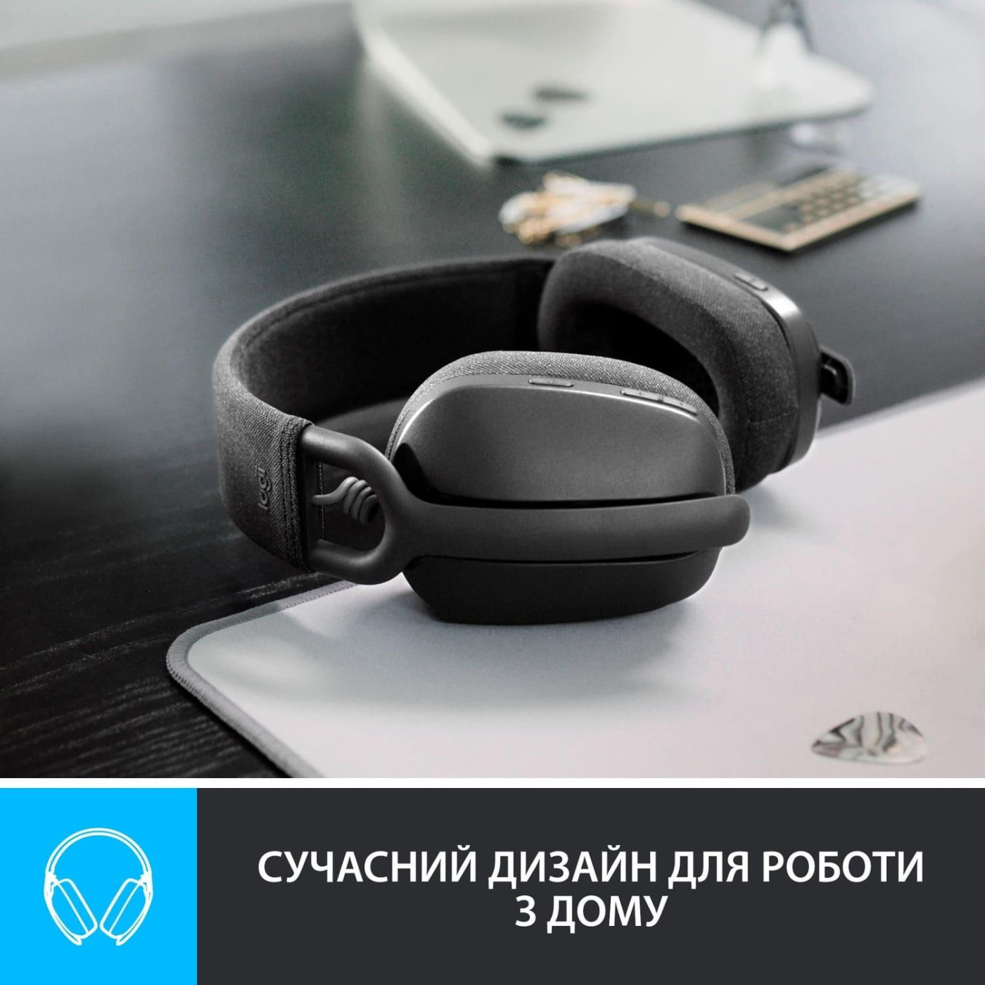 Гарнитура Logitech ZONE VIBE 100 Wireless Graphite (981-001213)