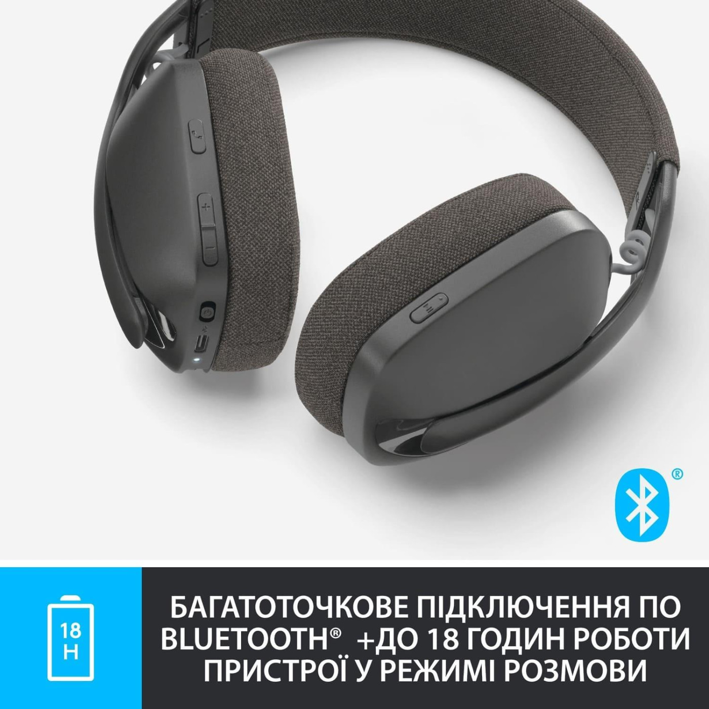 Гарнитура Logitech ZONE VIBE 100 Wireless Graphite (981-001213)