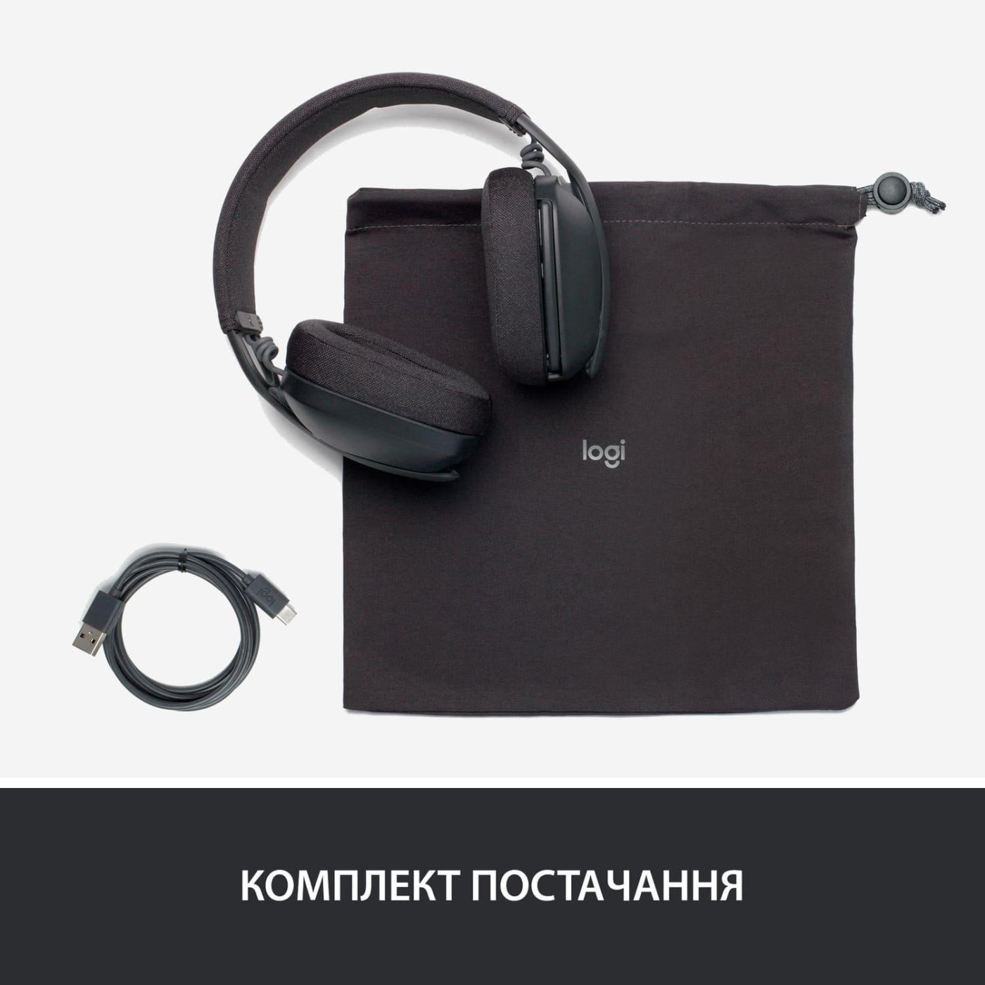 Гарнитура Logitech ZONE VIBE 100 Wireless Graphite (981-001213)