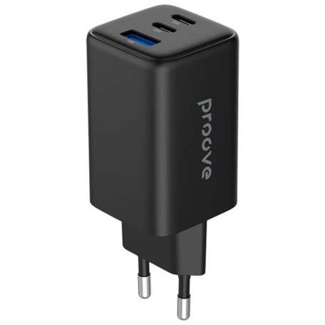 Зарядное устройство Proove Pocket GaN 65W (2Type-C + USB) black (WCPG65121201)