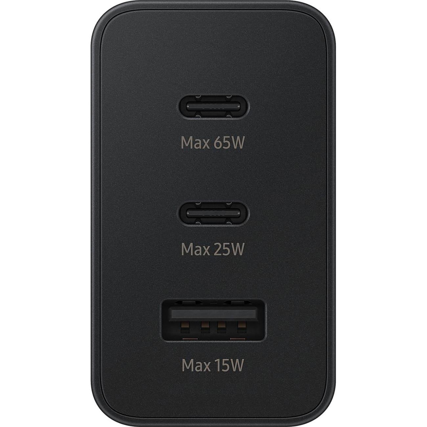 Зарядний пристрій Samsung 65Вт 2xUSB-С PD PPS/USB-A, чорний (EP-T6530NBEGEU)